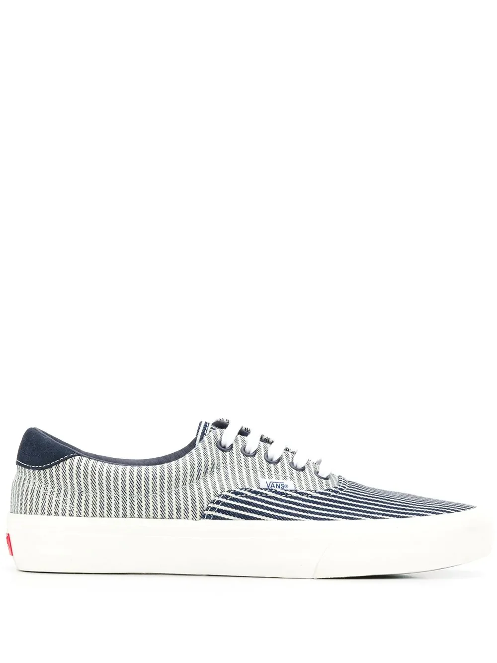 lace up striped sneakers - 1