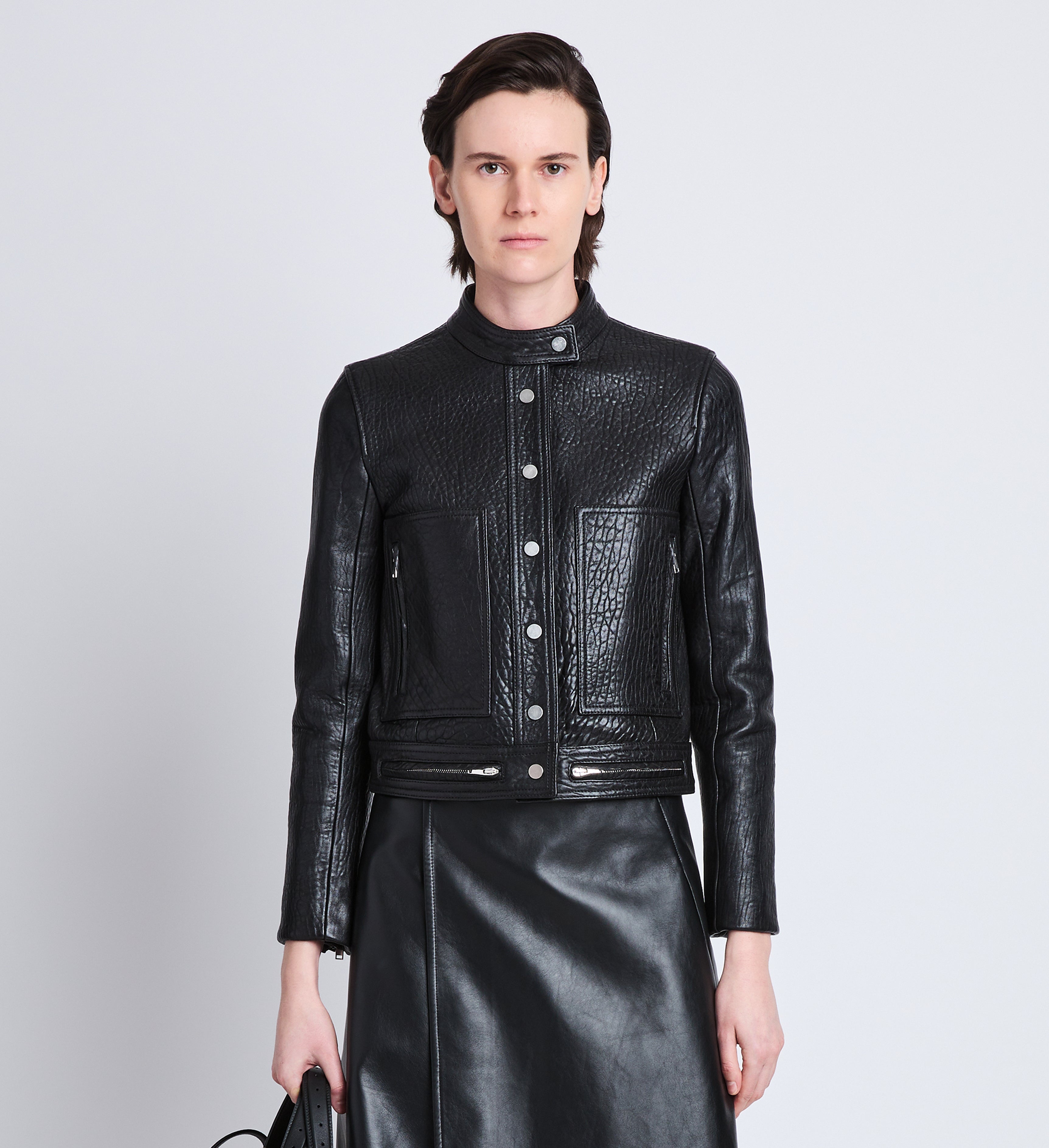 Alice Jacket in Textured Grainy Leather - 2