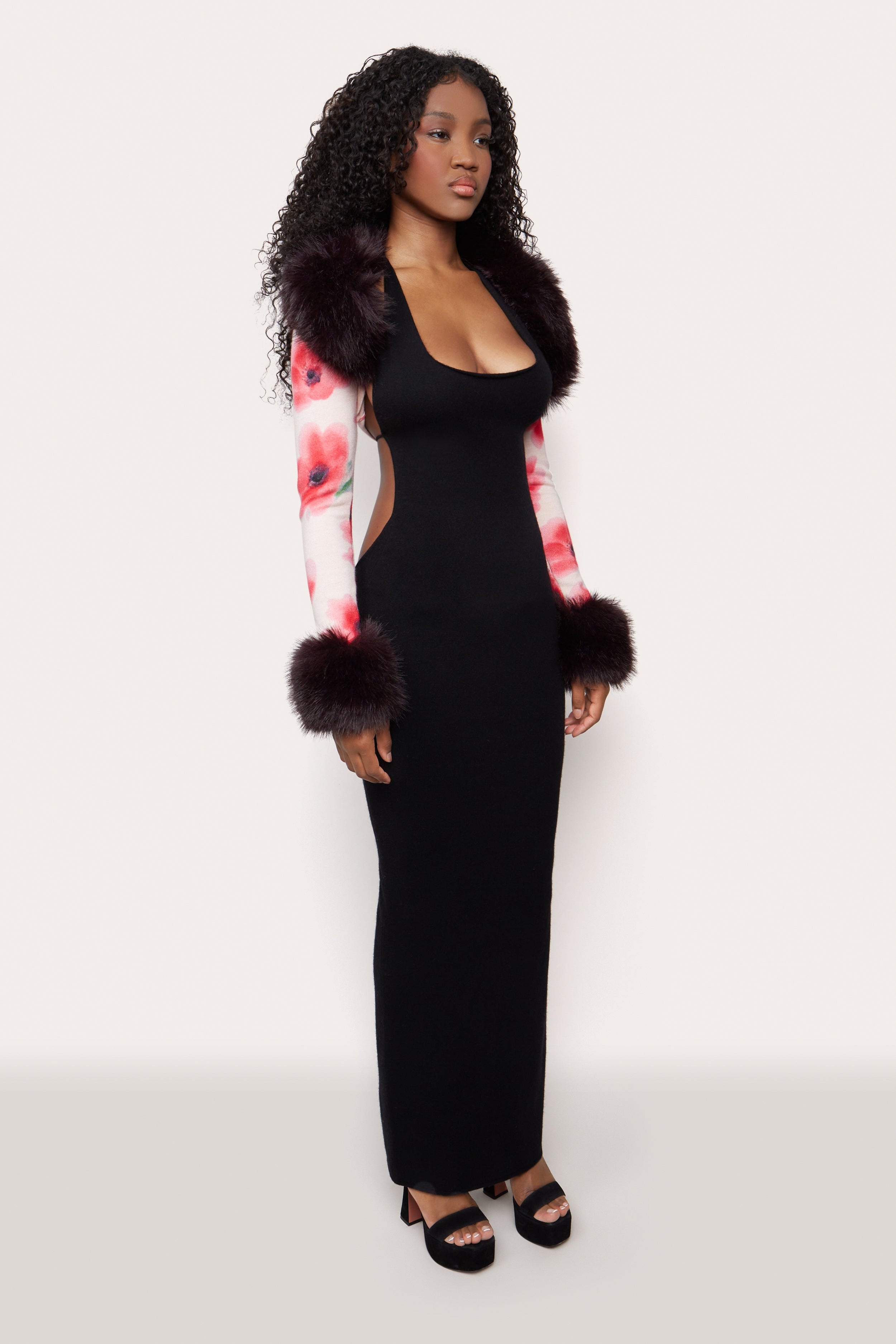 PRINTED FAUX FUR BOLERO - 4