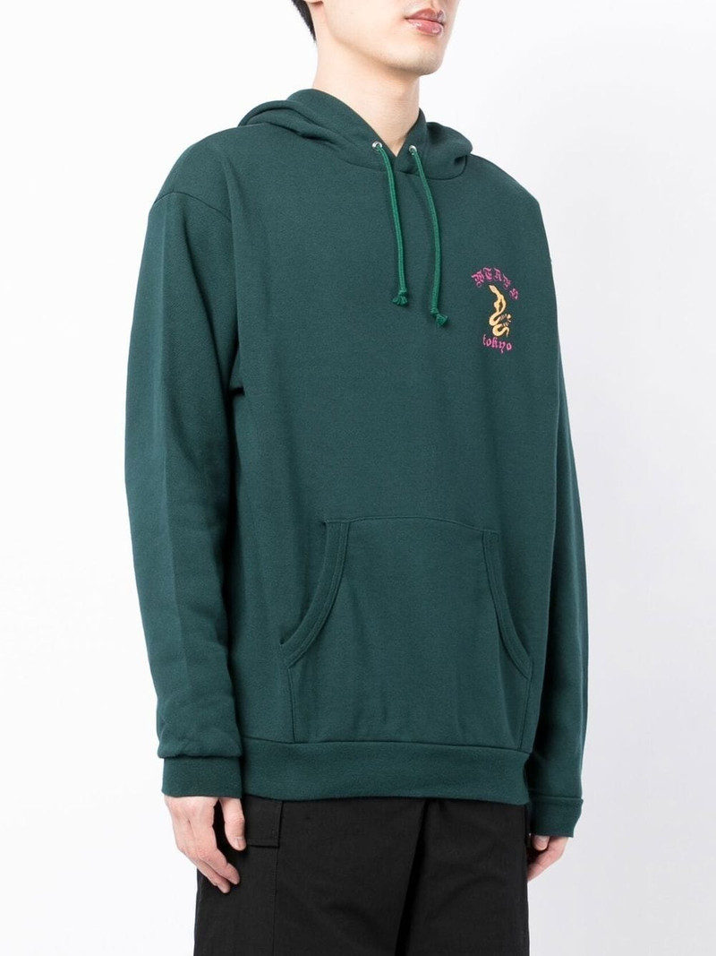 embroidered-logo pullover hoodie 3
