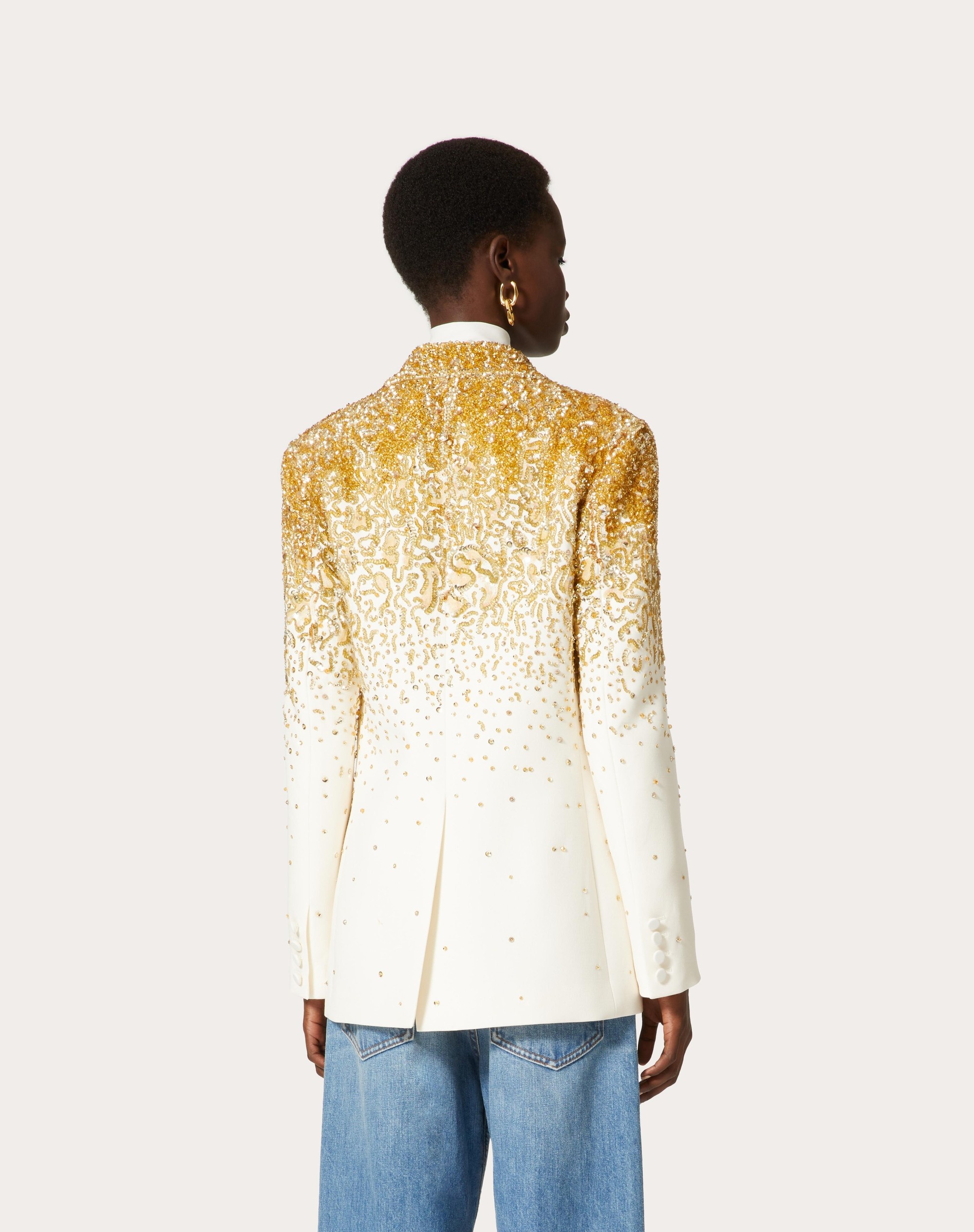 EMBROIDERED CREPE COUTURE BLAZER - 4