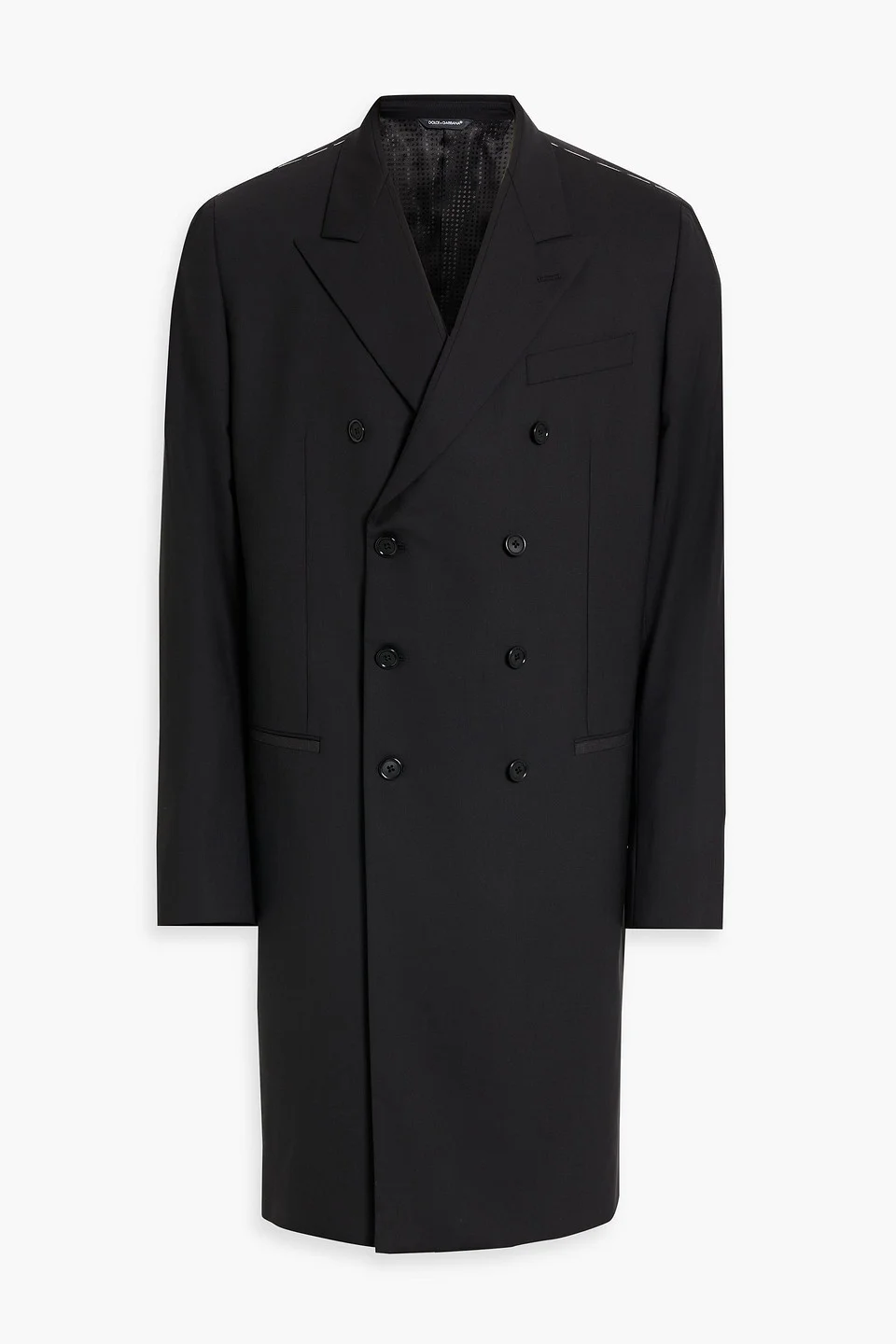 Double-breasted wool-blend coat - 1