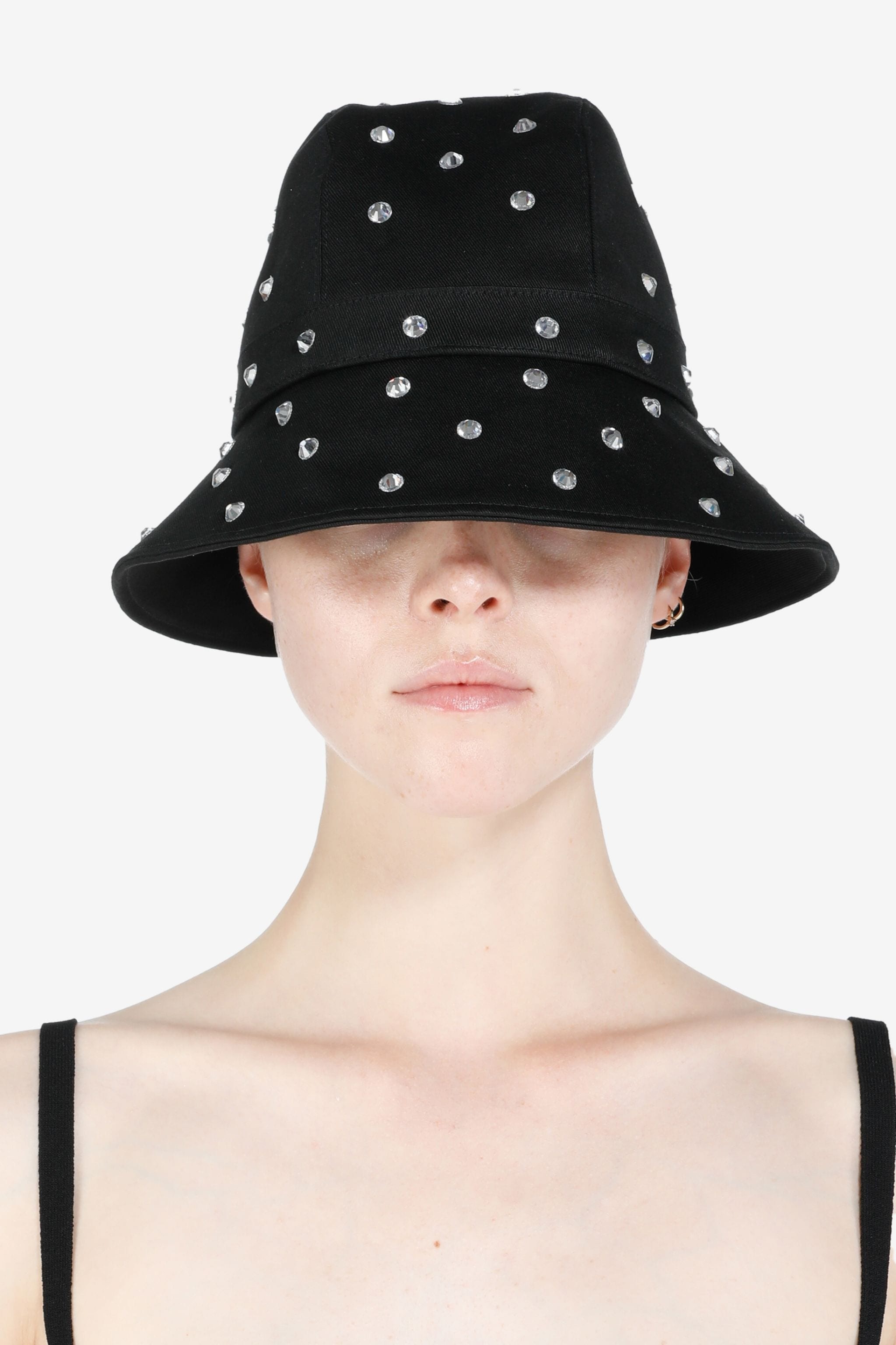 CRYSTAL-EMBELLISHED BUCKET HAT - 1