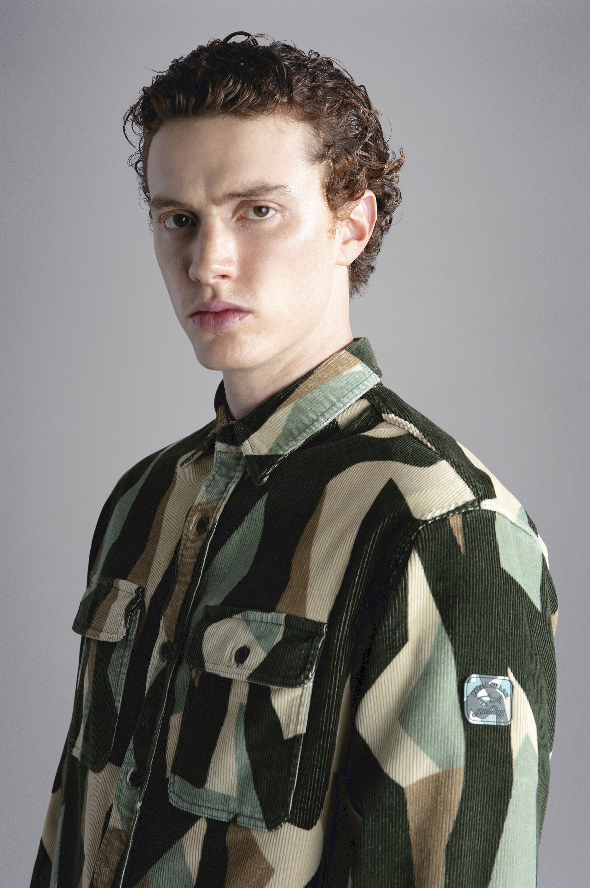 SHARKDAZZLE GARMENT DYED OVERSHIRT - 4