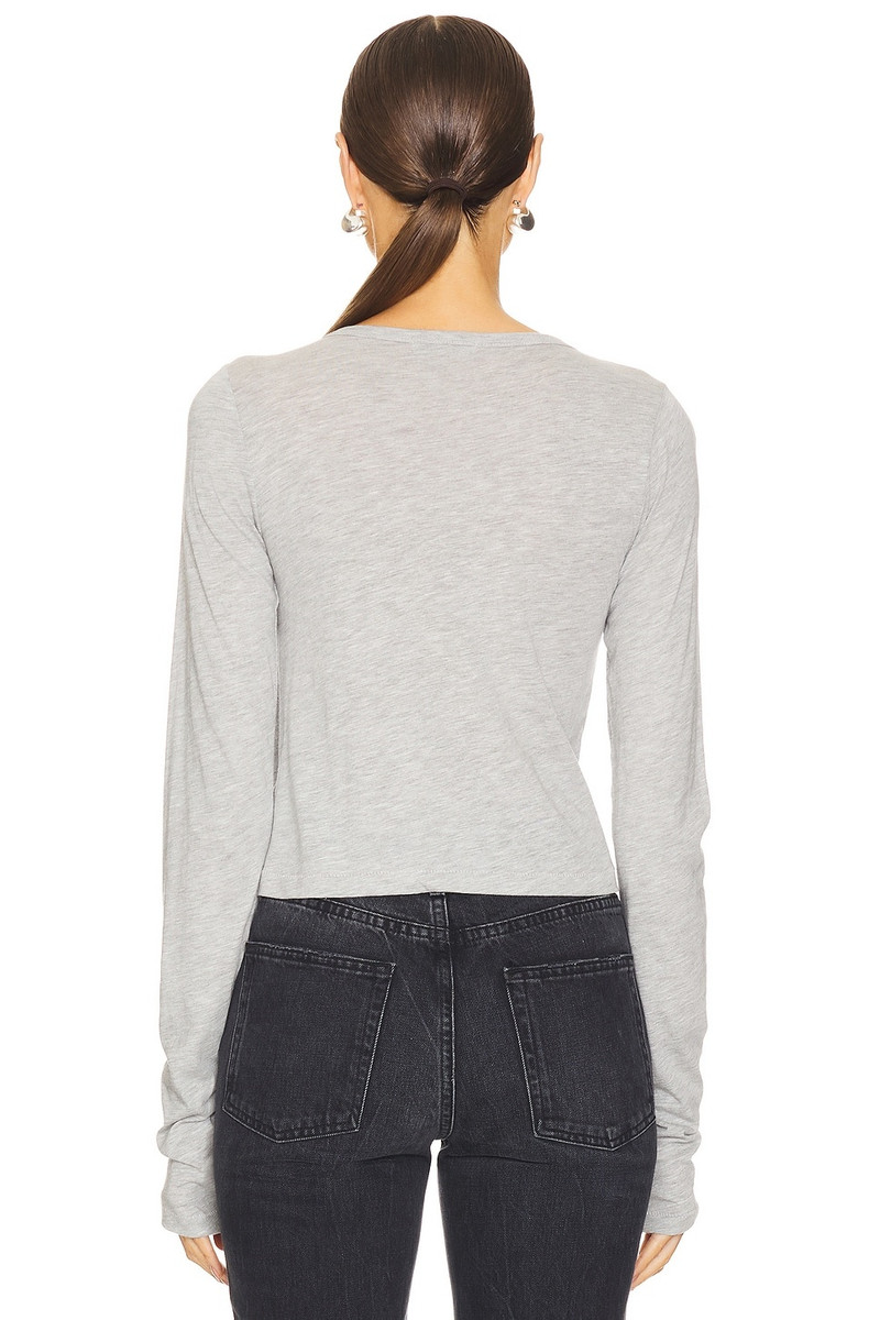 ÉTERNE Long Sleeve Baby Tee outlook