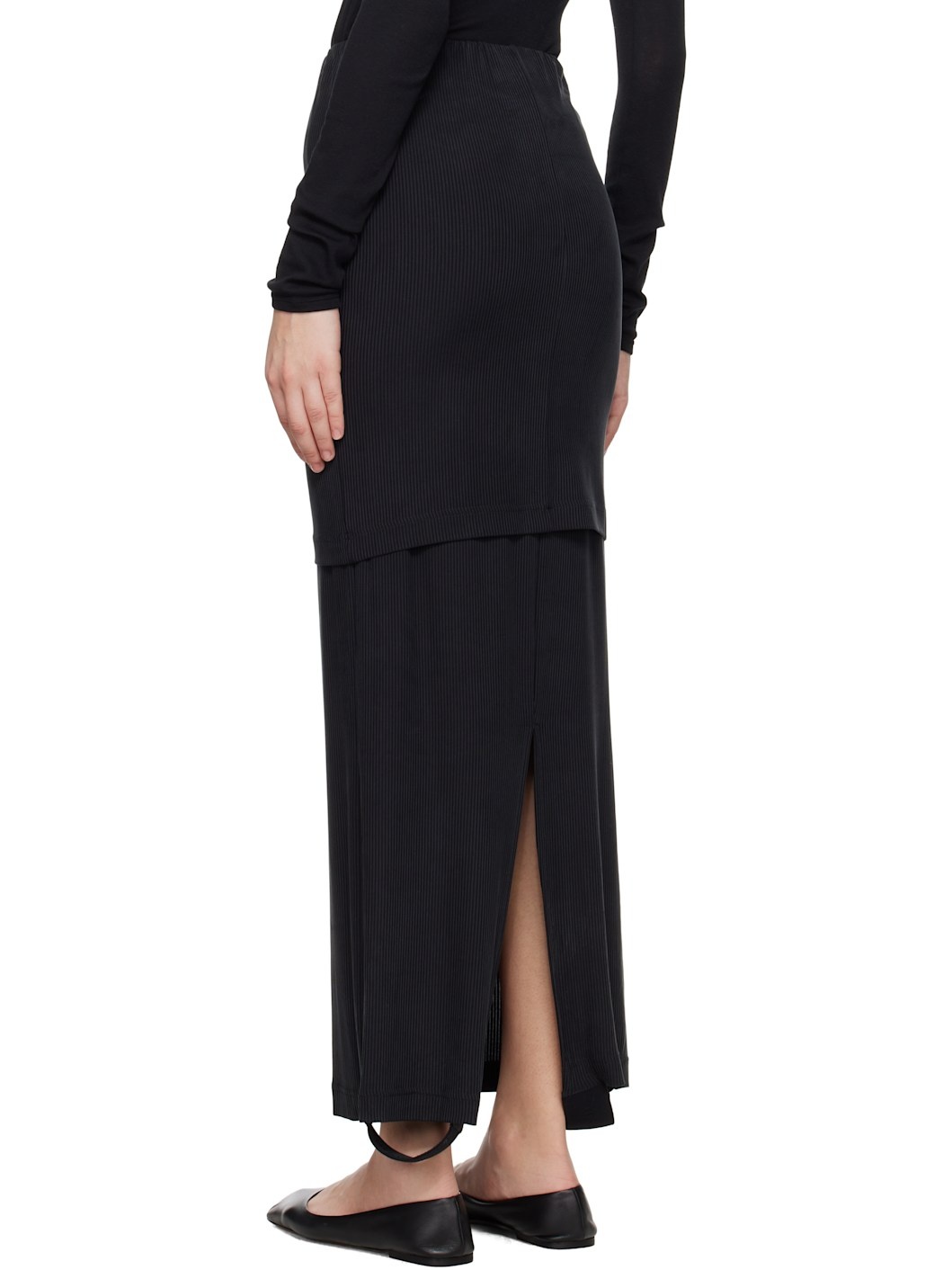 Black Fuseau Warm-Up Maxi Skirt - 4
