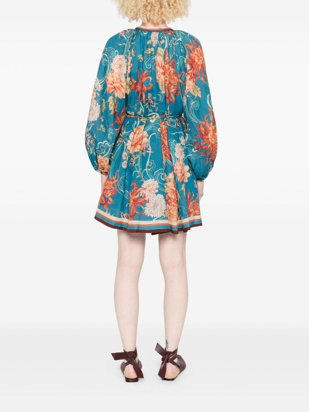 Fletcher floral-print mini dress - 4