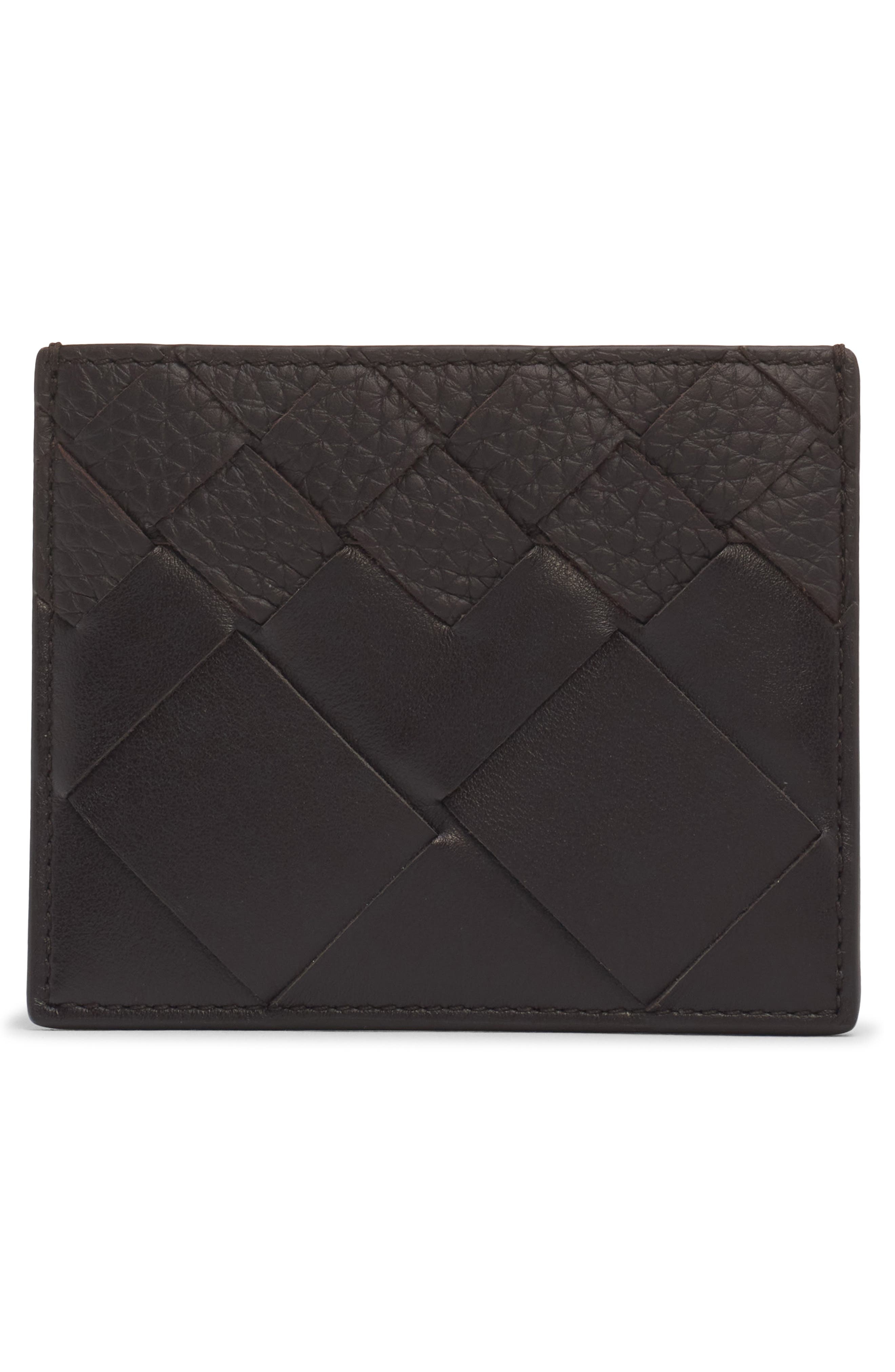Bottega Veneta Intrecciato Leather Card Case in 2145 Fondant-Silver at Nordstrom - 4