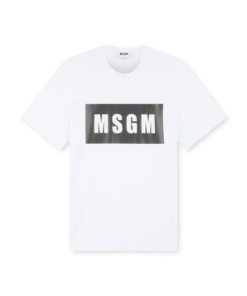 Cotton T-shirt with Box 로고 1