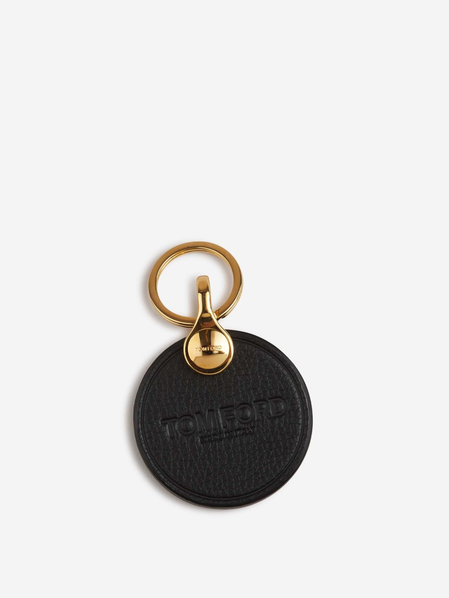LEATHER BUTTON KEYCHAIN - 2