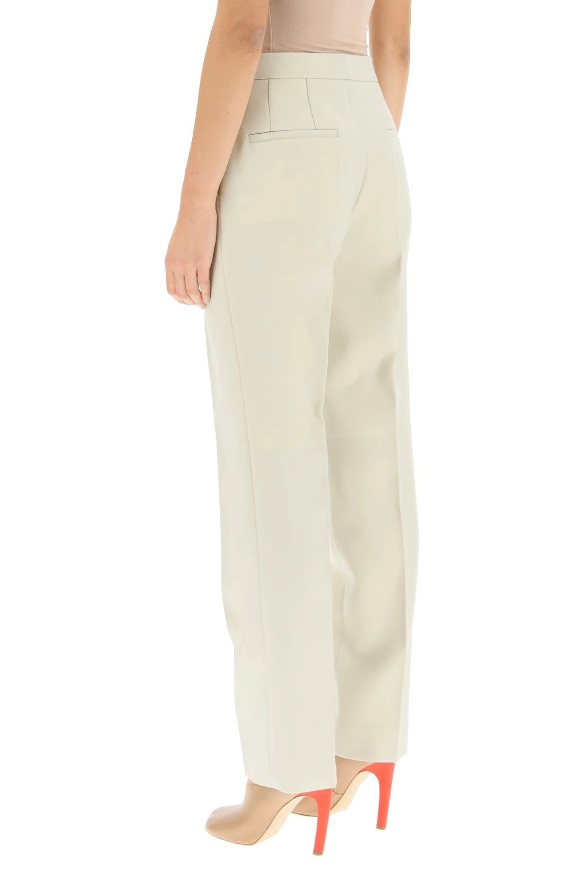 WOOL TWILL TROUSERS - 4