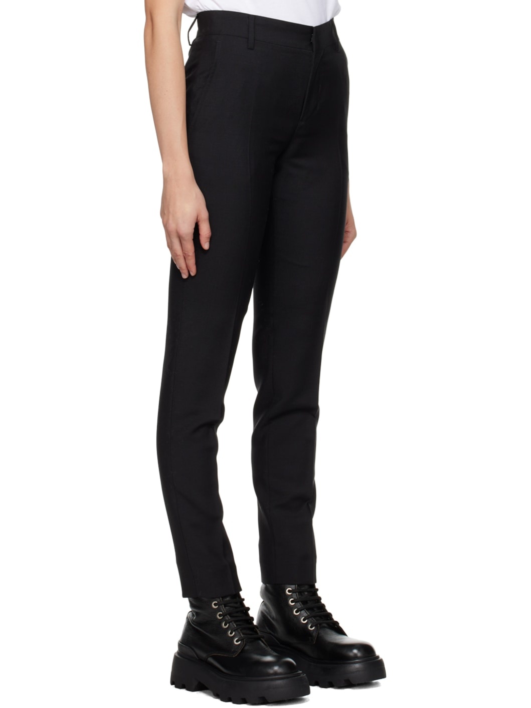 Black Creased Trousers - 2