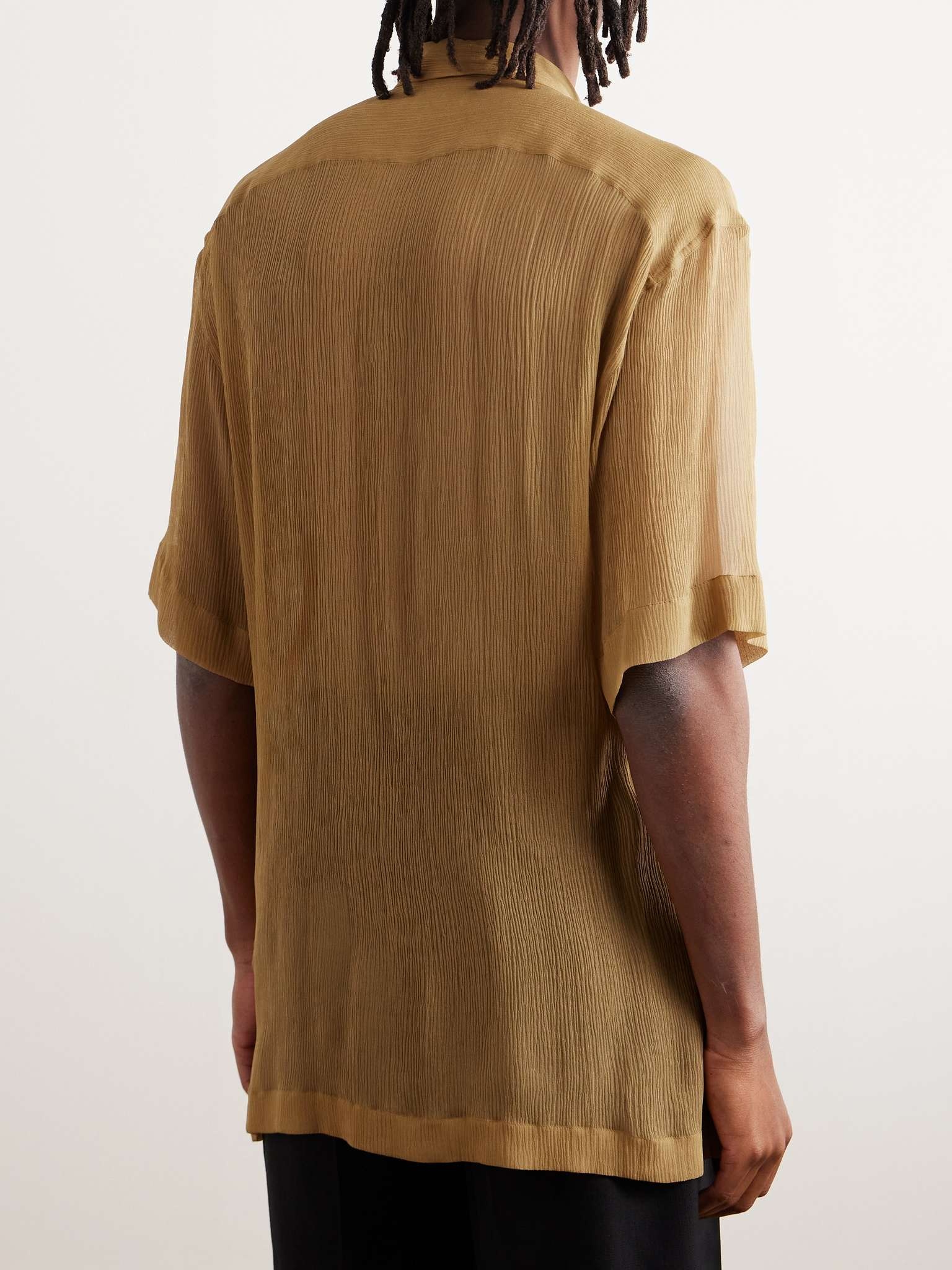 Embroidered Silk-Crepon Shirt - 3