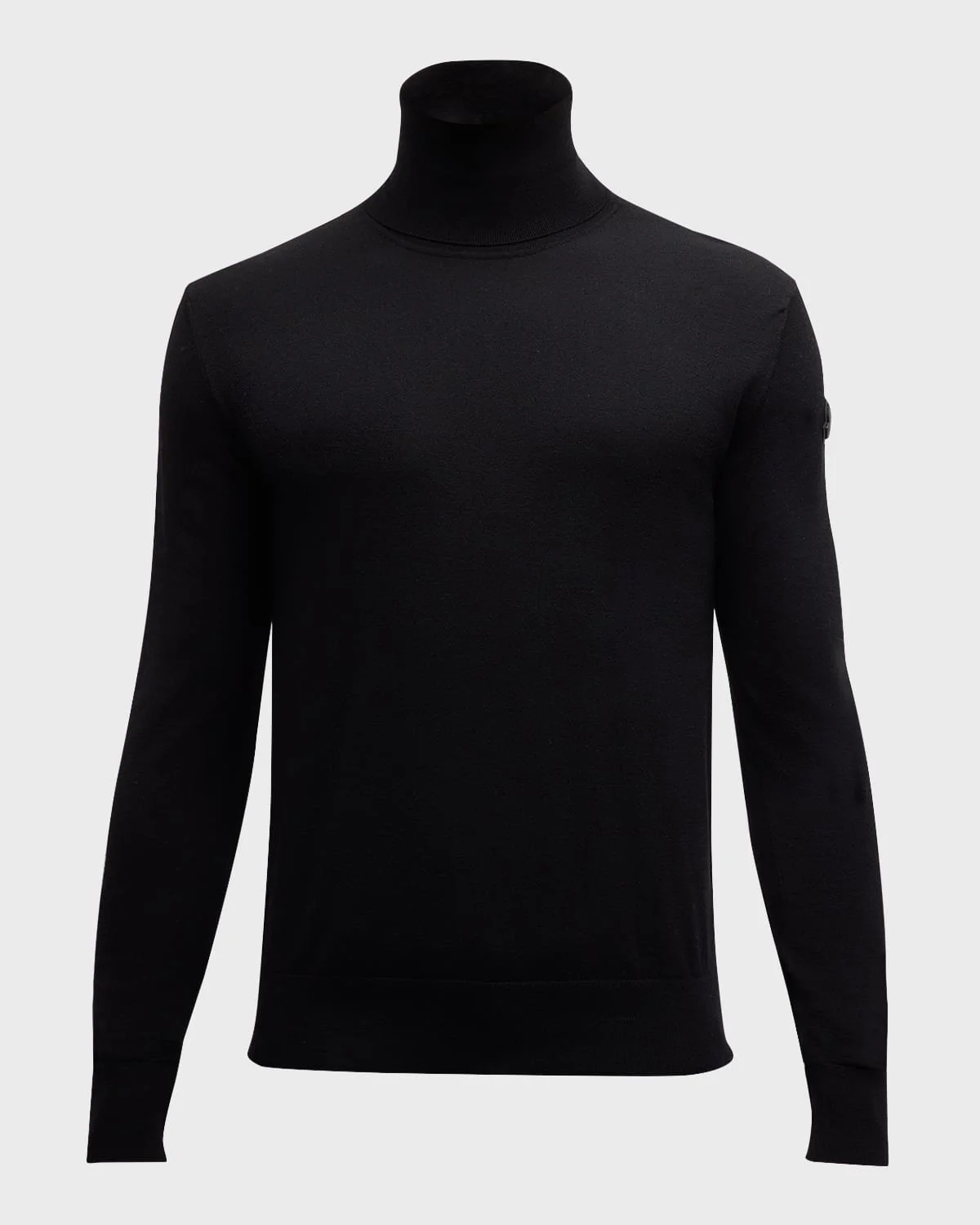 Men's Solid Wool Turtleneck Sweater - 1