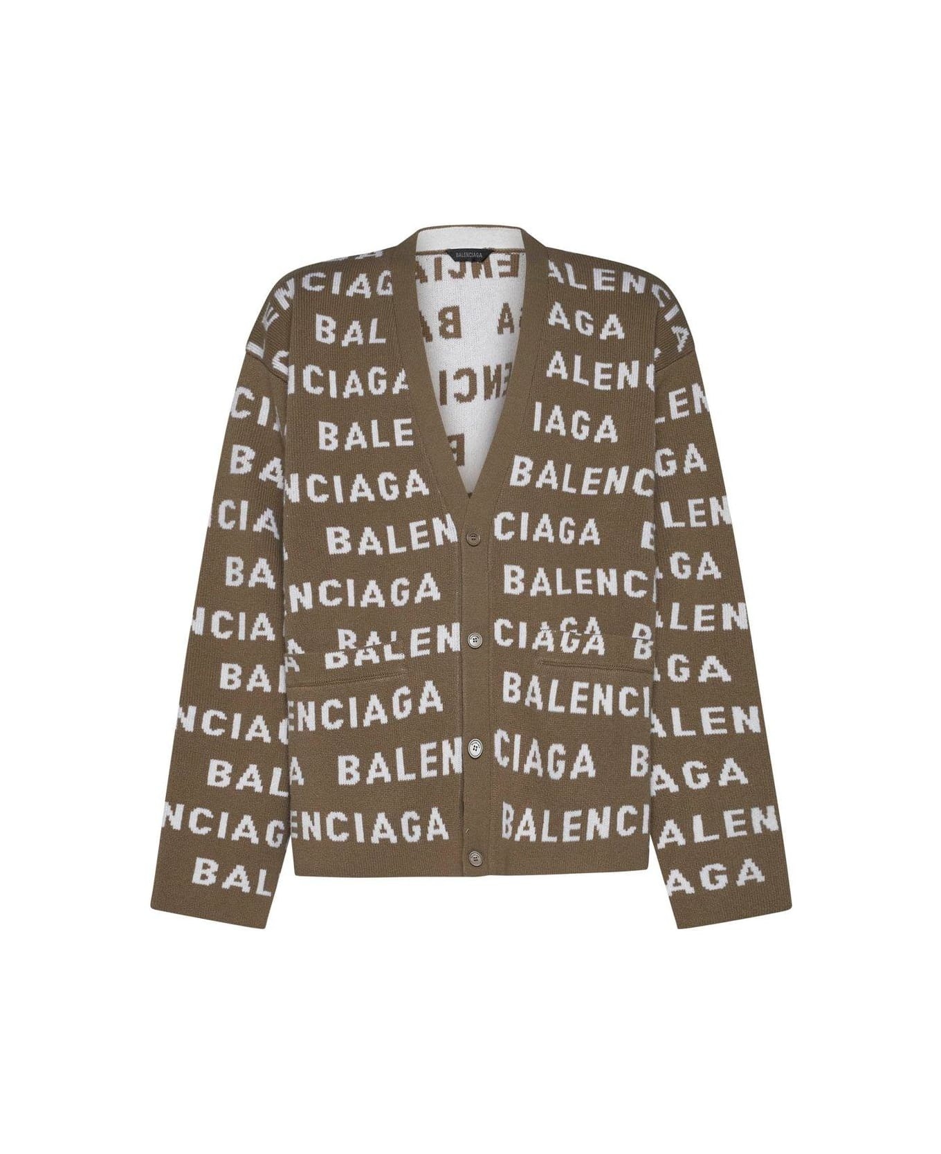 Logo Wool Cardigan - 1