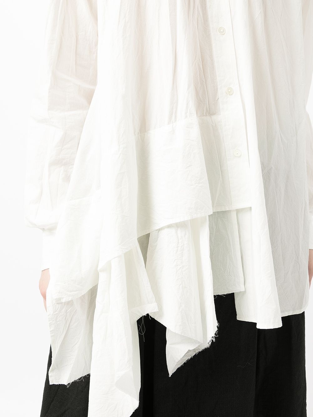 layered-look oversized shirt - 5