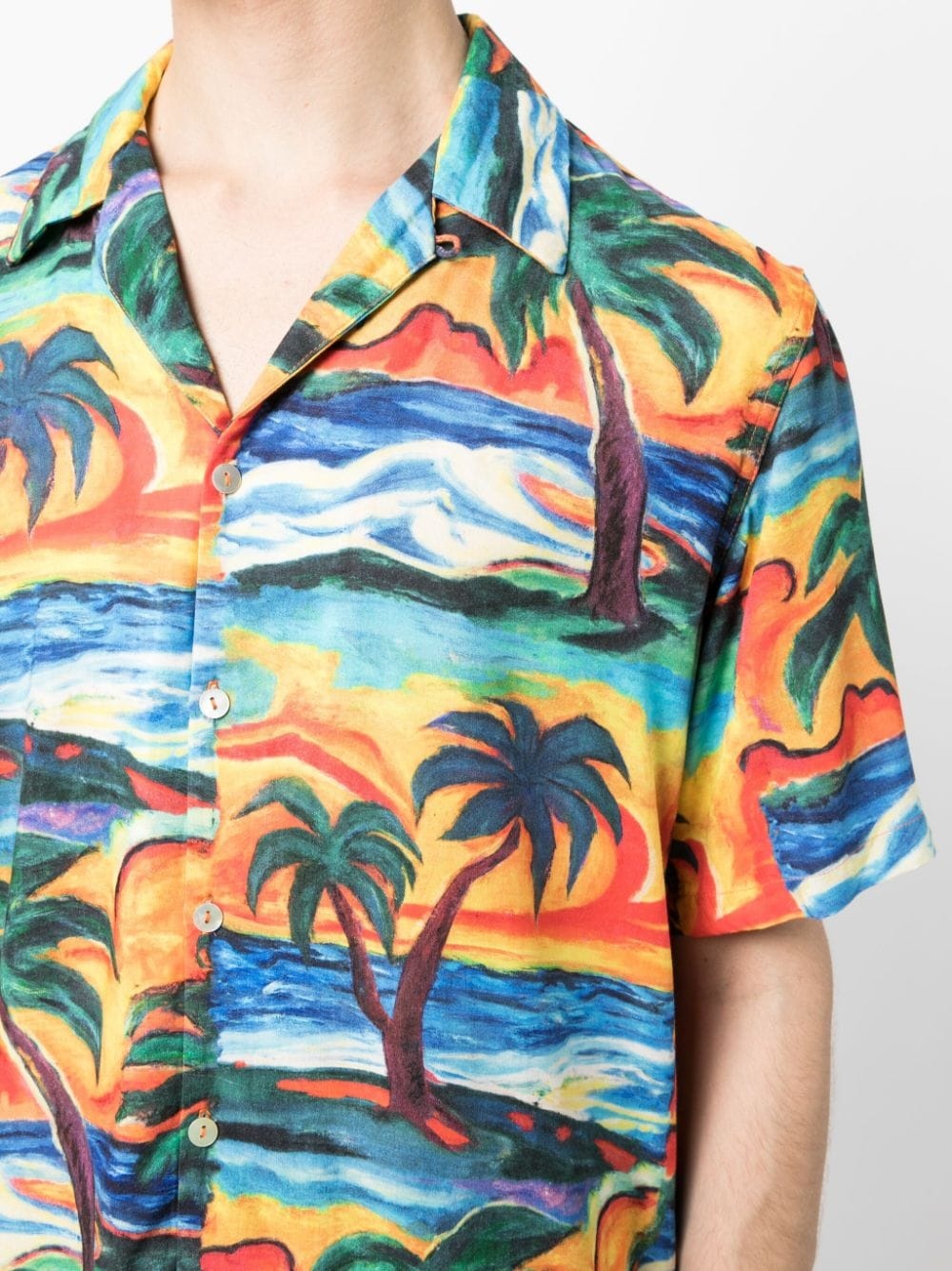 SUNSET-PRINT ECOVERO SHIRT - 2