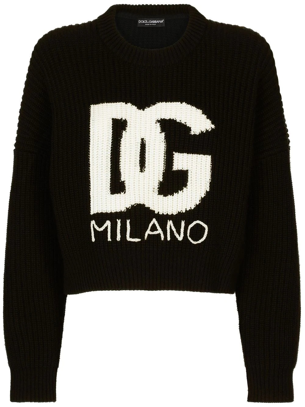 logo-print virgin wool jumper - 1