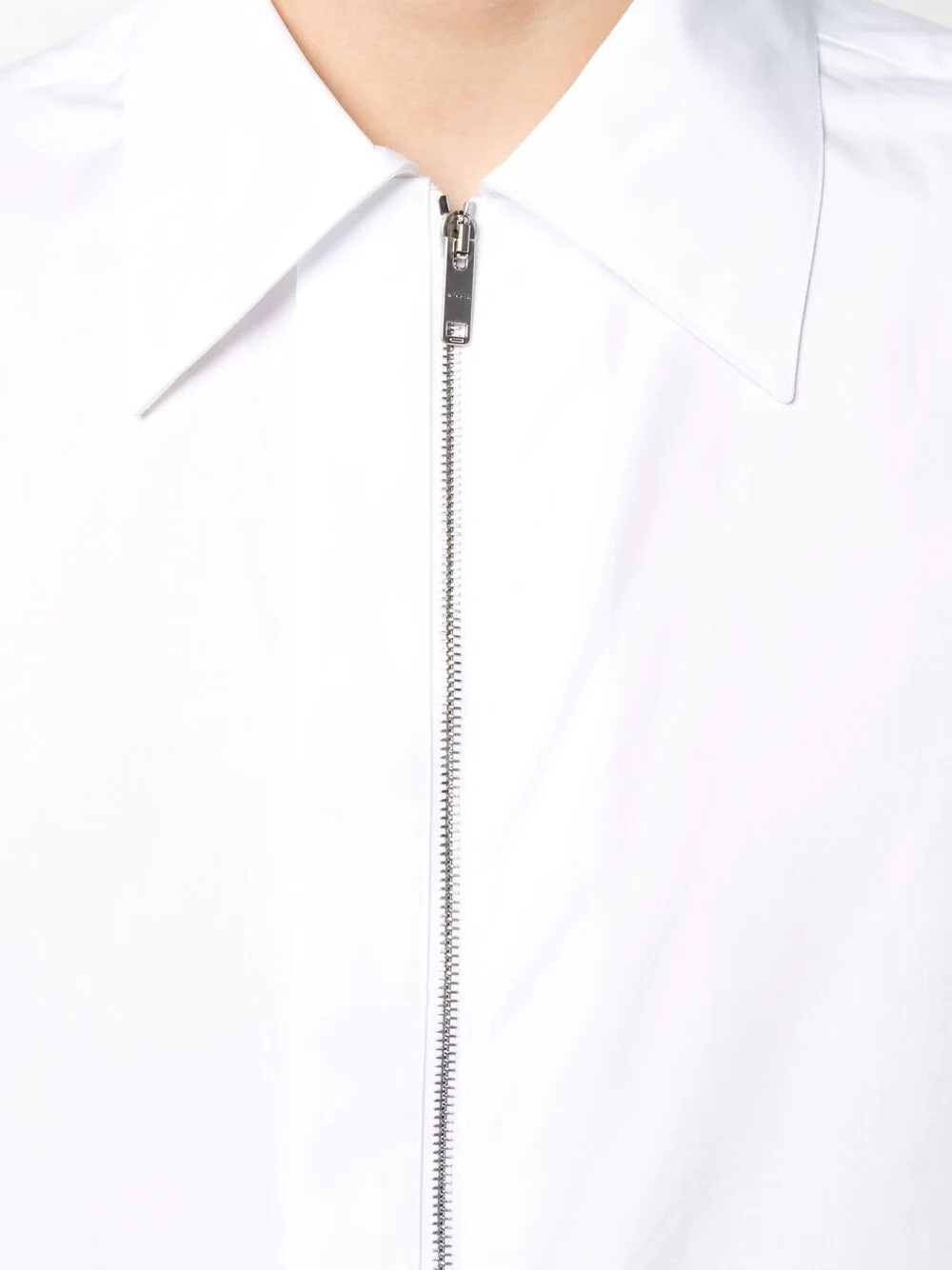 zip-up long-sleeved shirt - 5