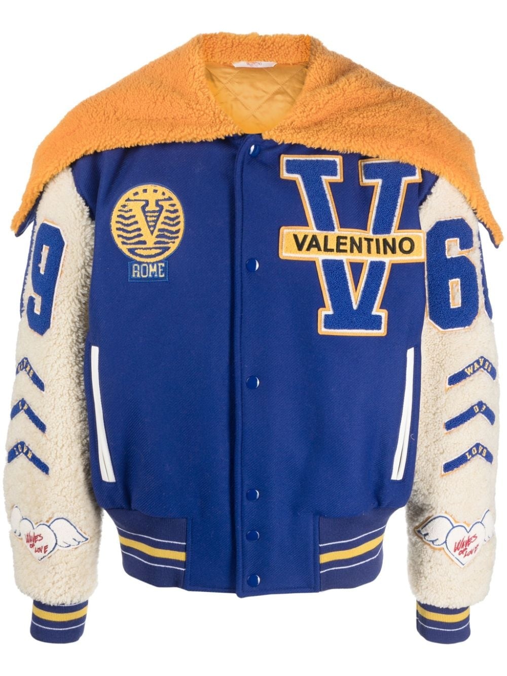 VLogo crest-embroidered bomber jacket - 1