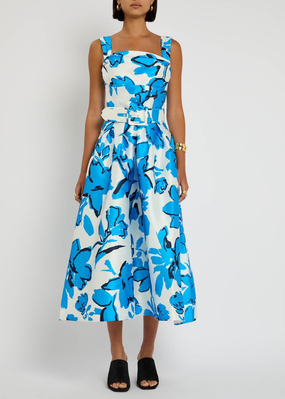 Rebecca Vallance Sapphira Printed Satin Midi Dress - 2