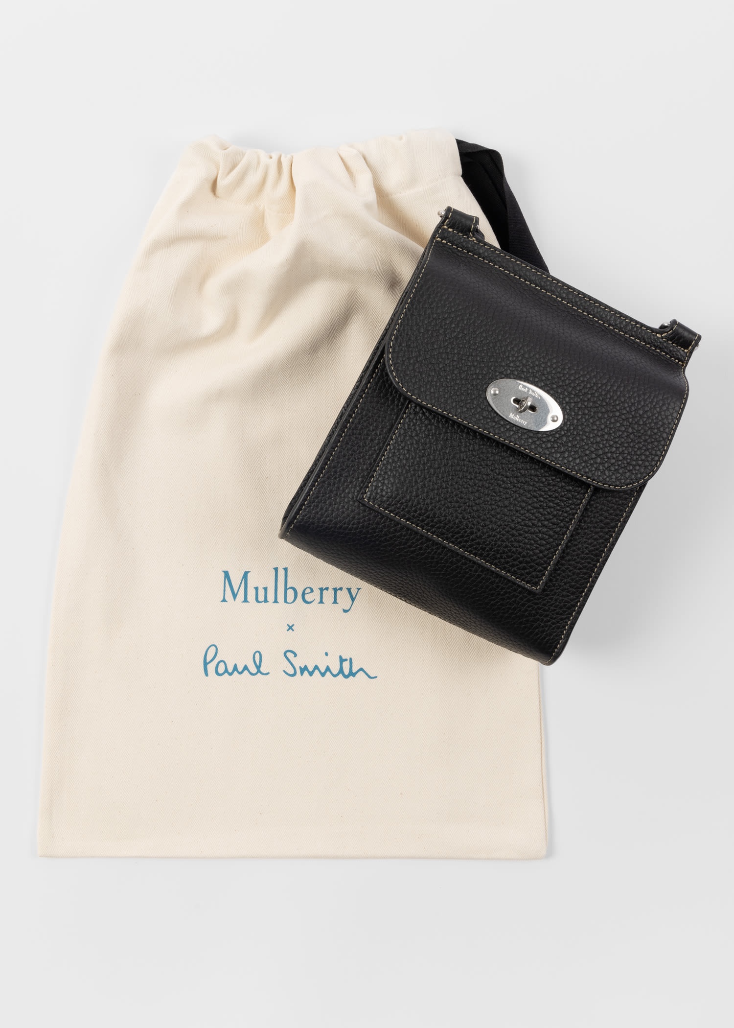 Mulberry x Paul Smith - Black Small Antony Bag - 8