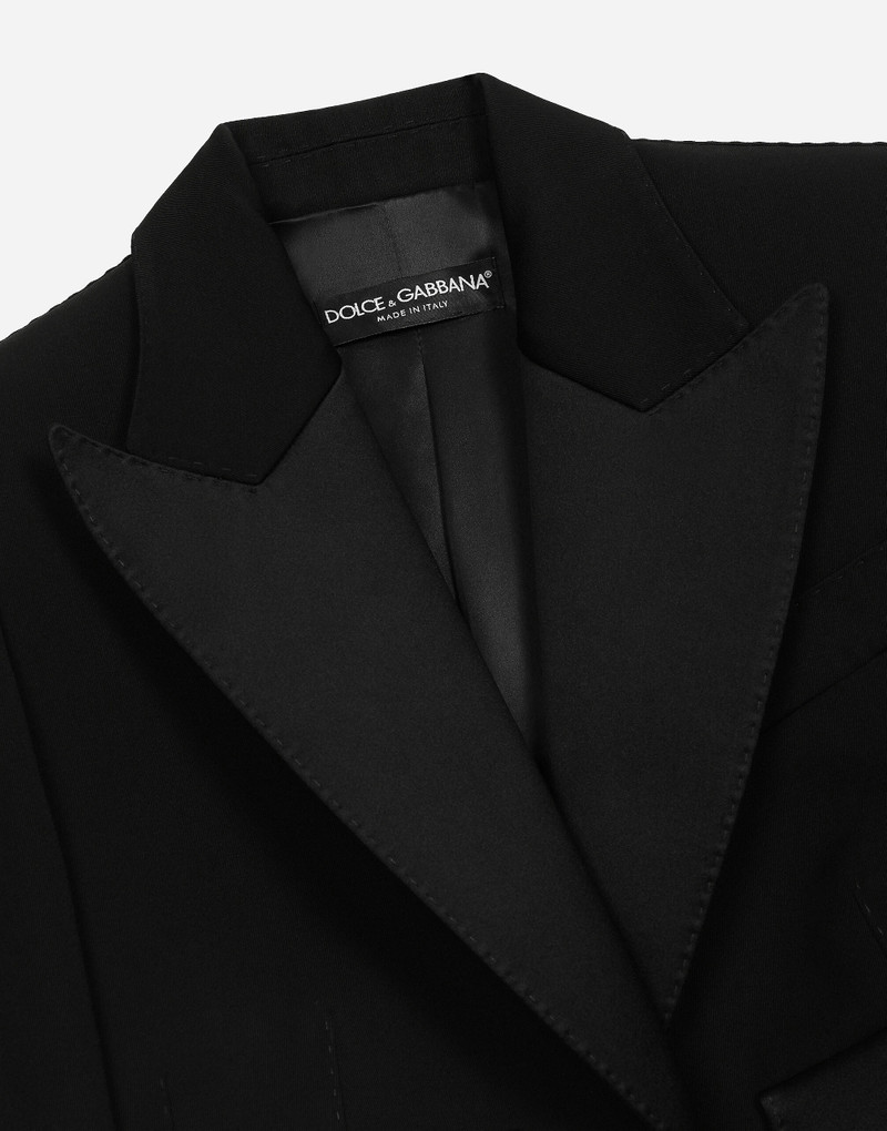 Wool gabardine Spencer tuxedo jacket 3
