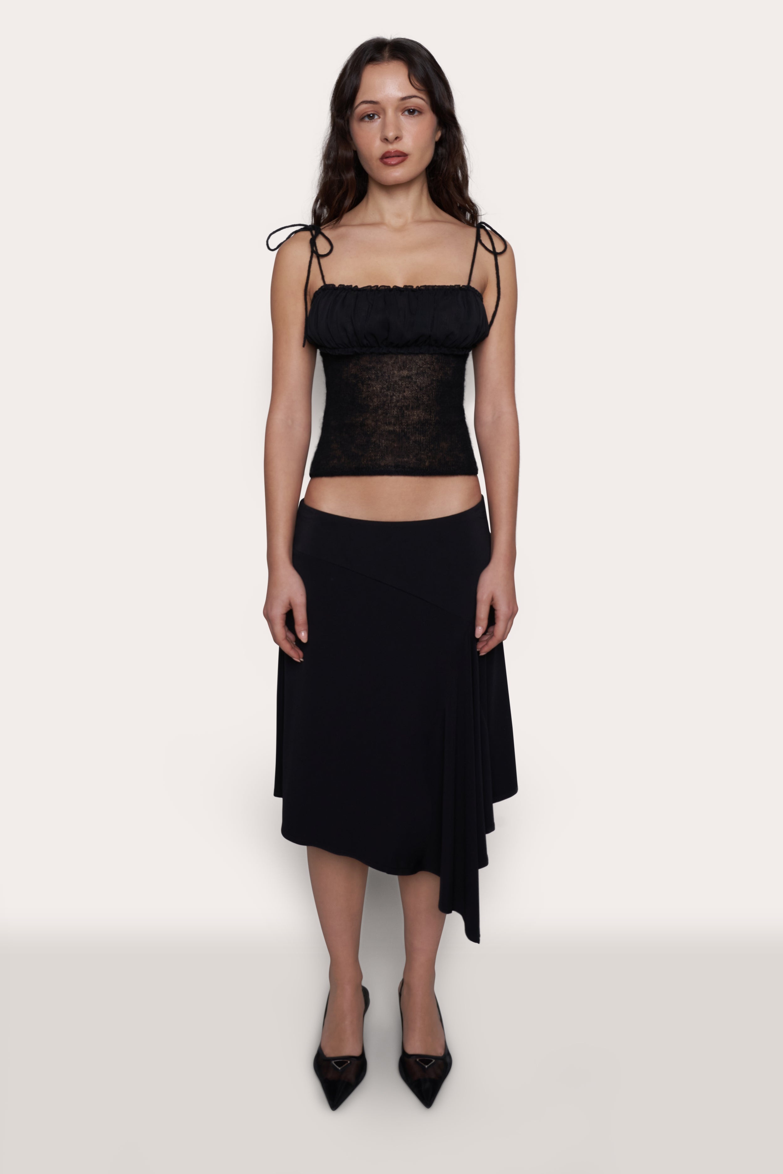 STRETCH MIDI SKIRT - 5