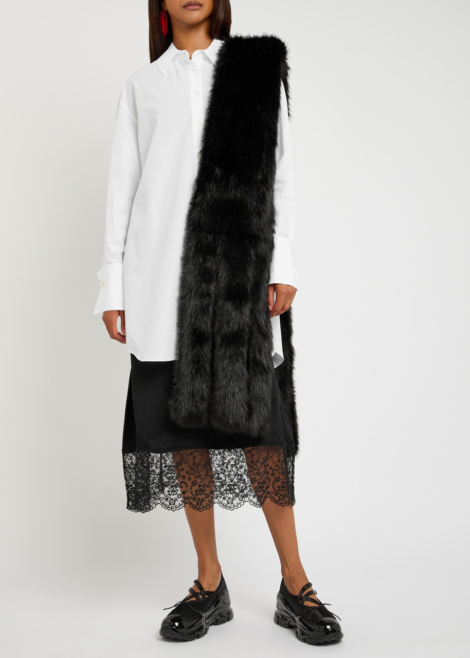 Simone Rocha Elongated Cuff Button Placket Cotton-poplin Shirt - 4