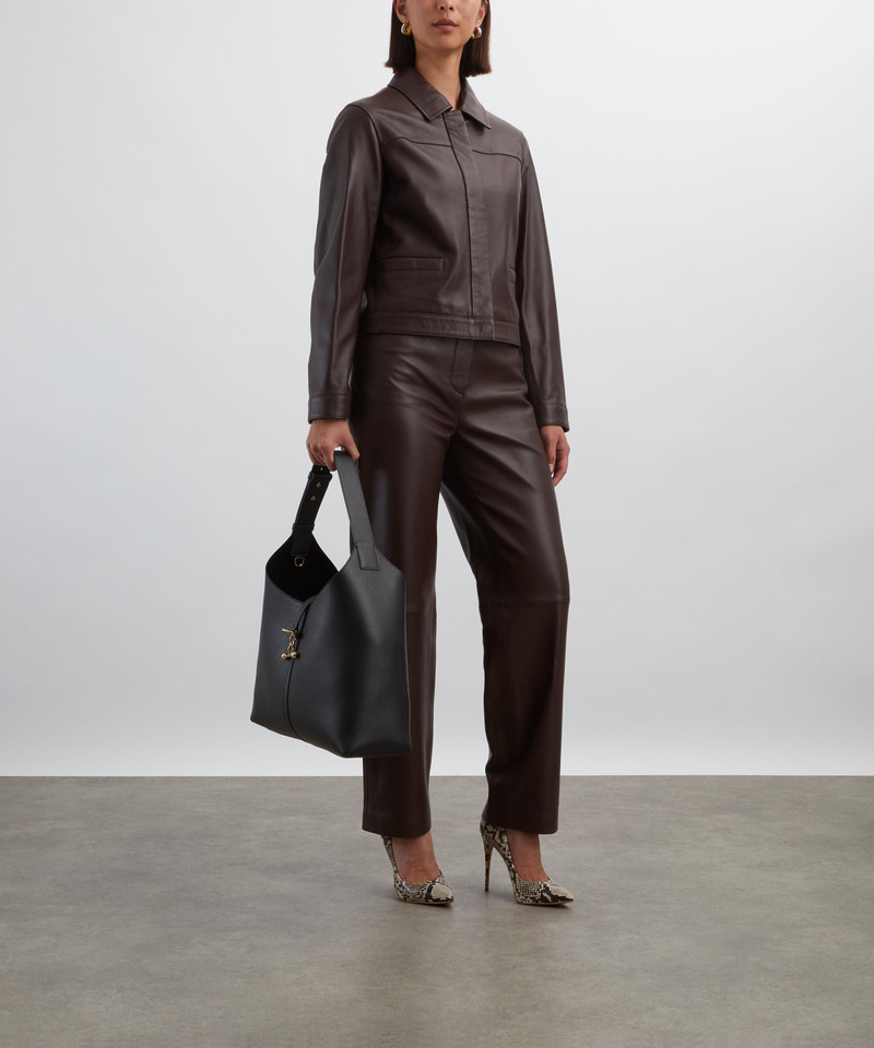 Loulou de Saison Ascot Leather Jacket outlook