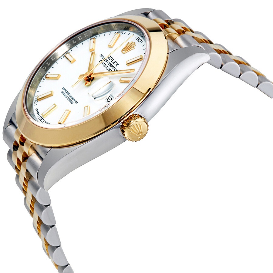Rolex Datejust 41 White Dial Steel and 18K Yellow Gold Jubilee Bracelet Men's Watch 126303WSJ - 2