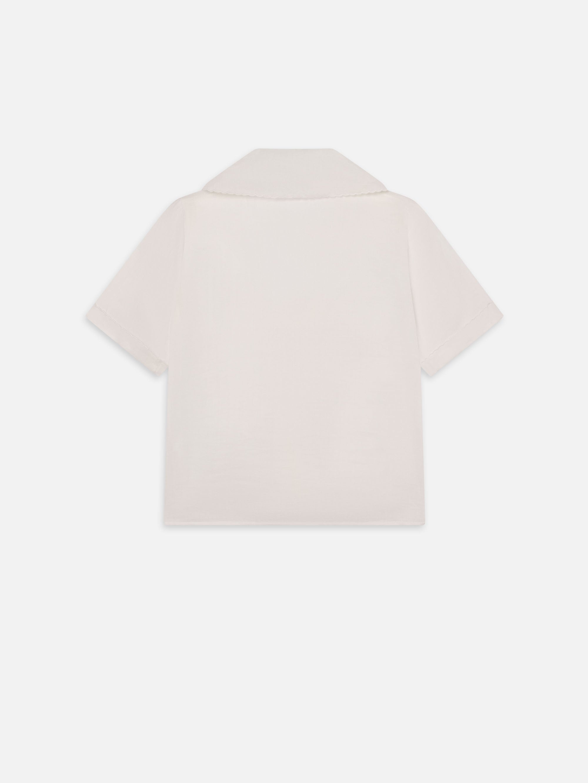The Scallop Sailor Blouse in White - 5