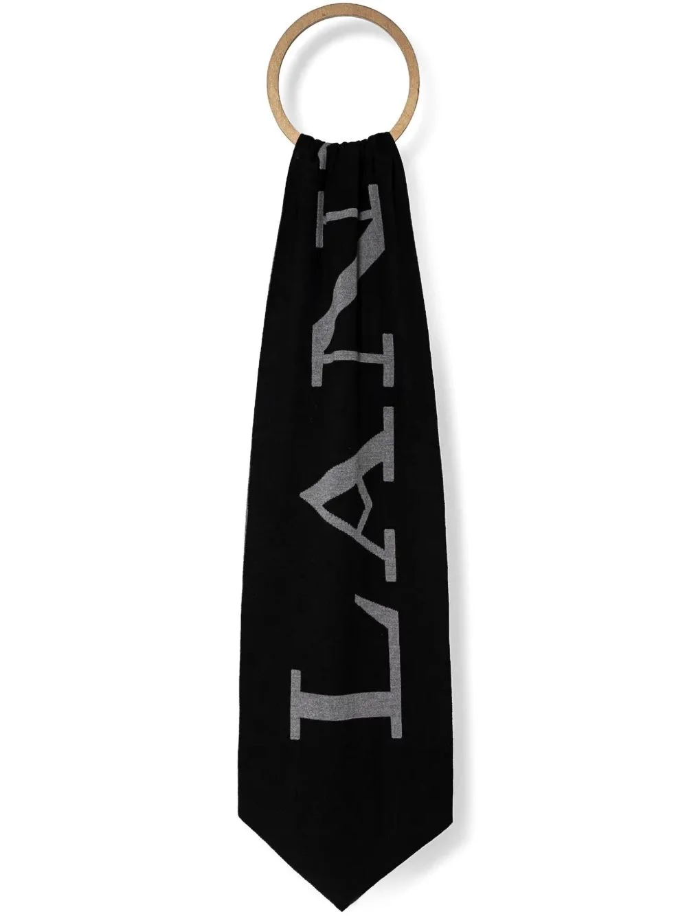 logo-print scarf - 1