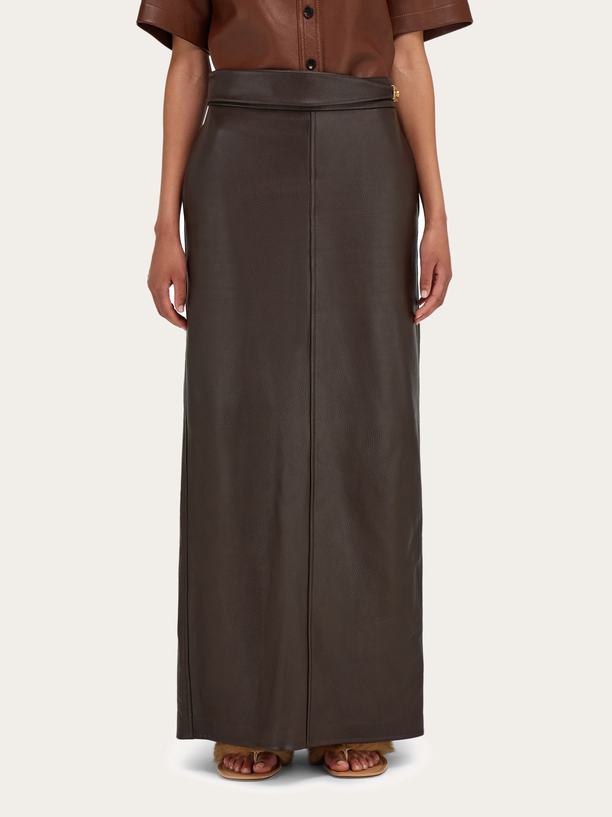 Longline nappa skirt - 2