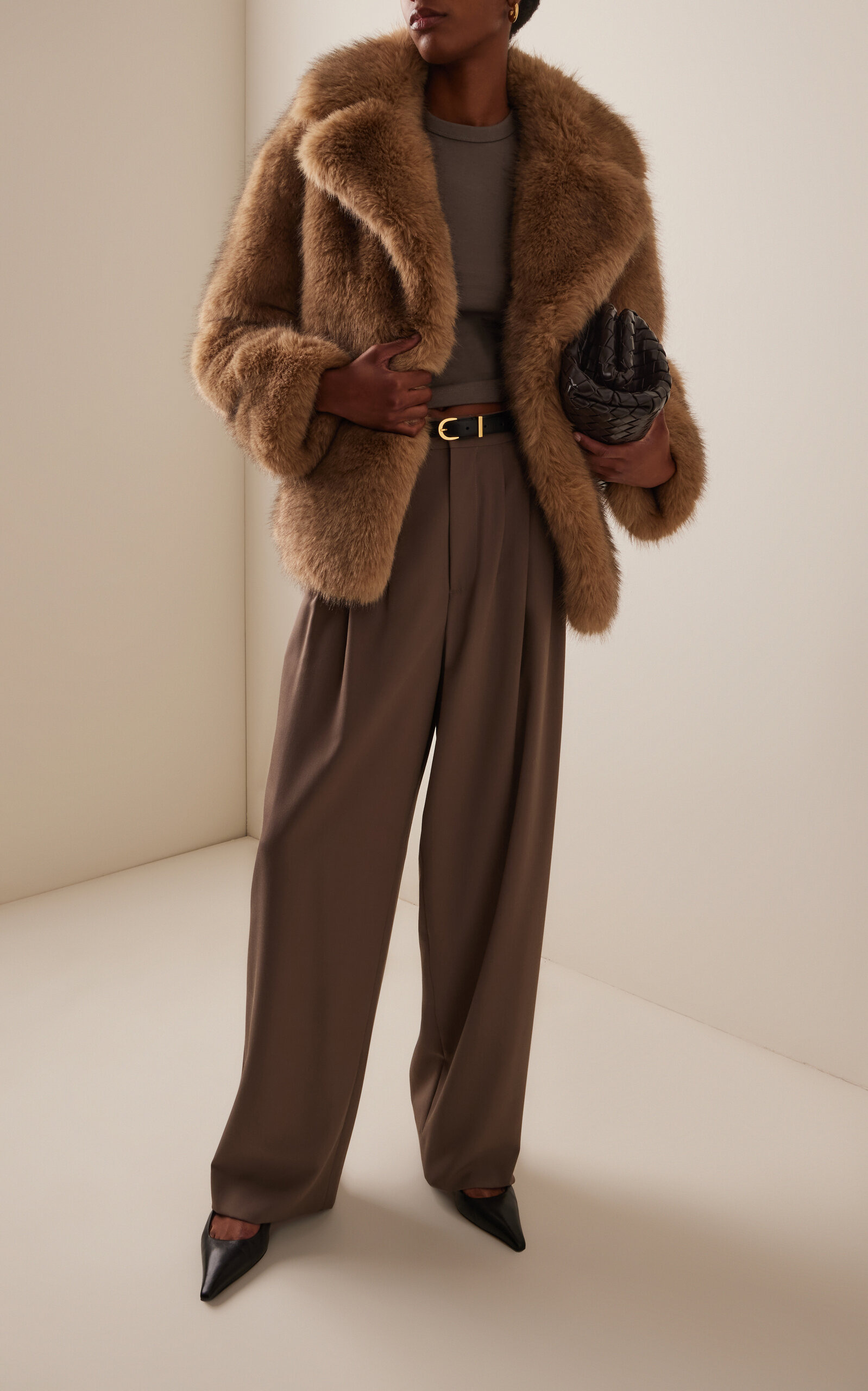 Valentina Faux Fur Jacket brown - 2