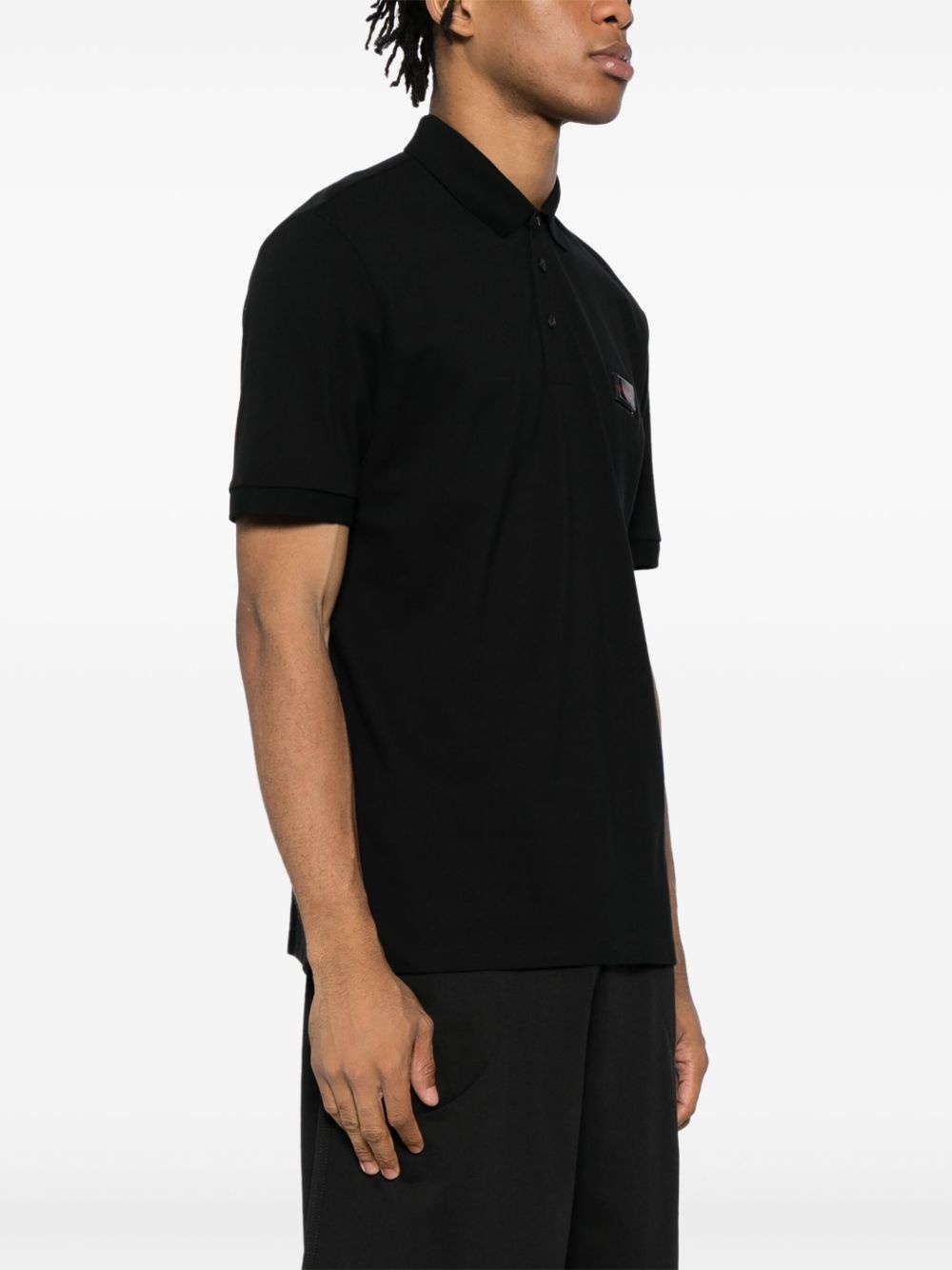logo-appliqué polo shirt - 3