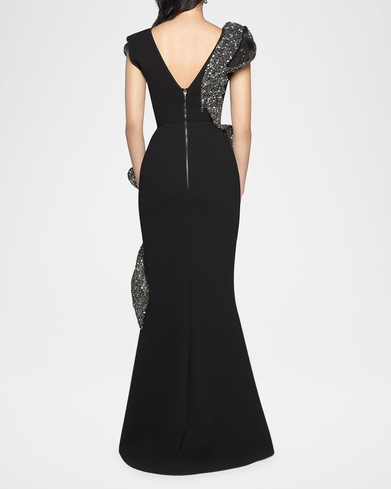 MATICEVSKI Tantalise Wave Sequined-Ruffle Mermaid Gown outlook