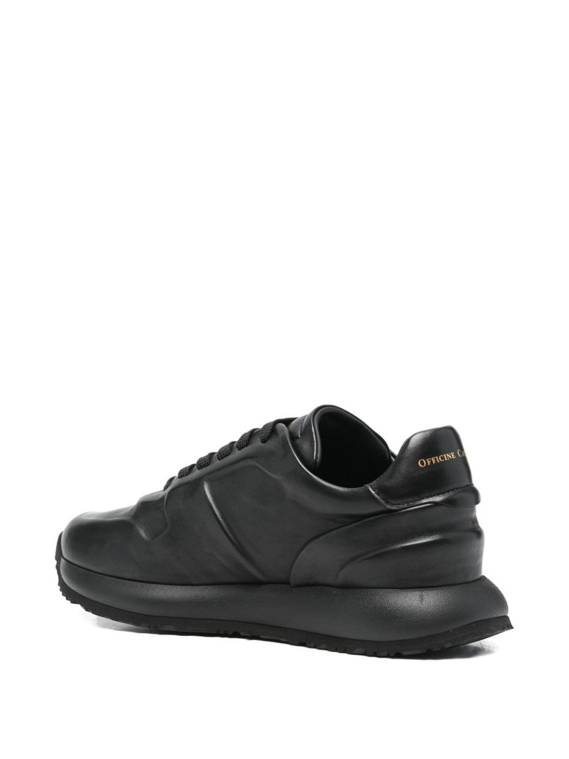 panelled leather sneakers 3