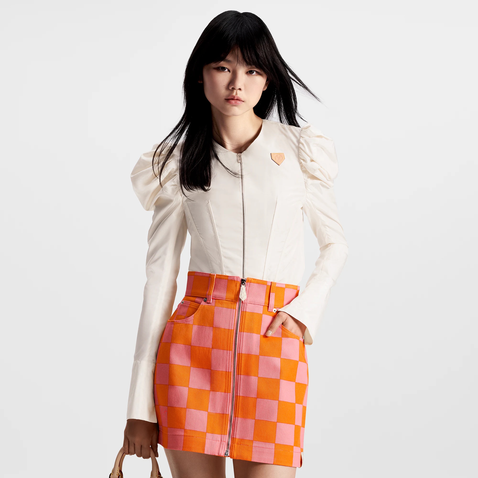 Bouquet Damier Mini Skirt - 5