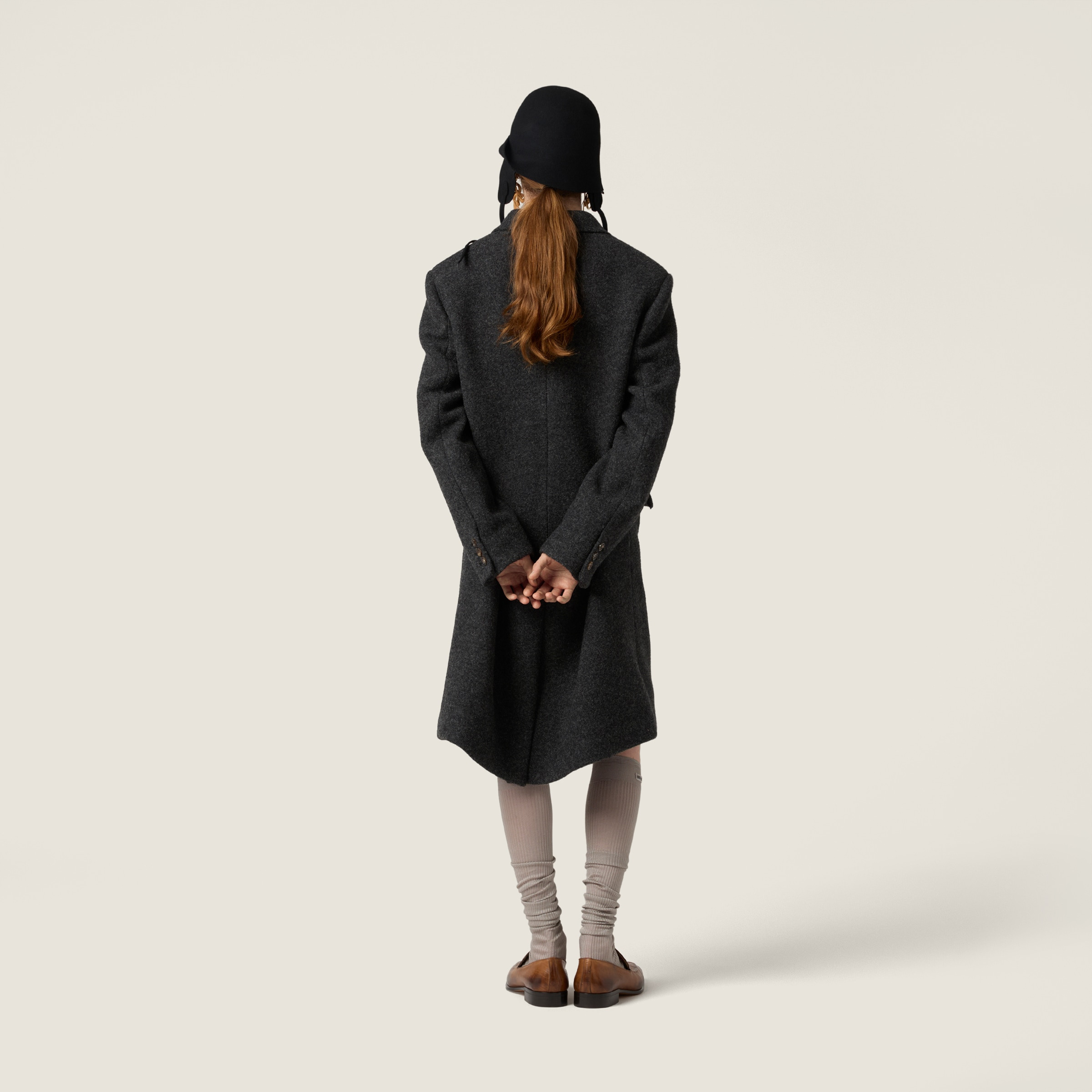 Double-breasted Shetland wool coat - 3
