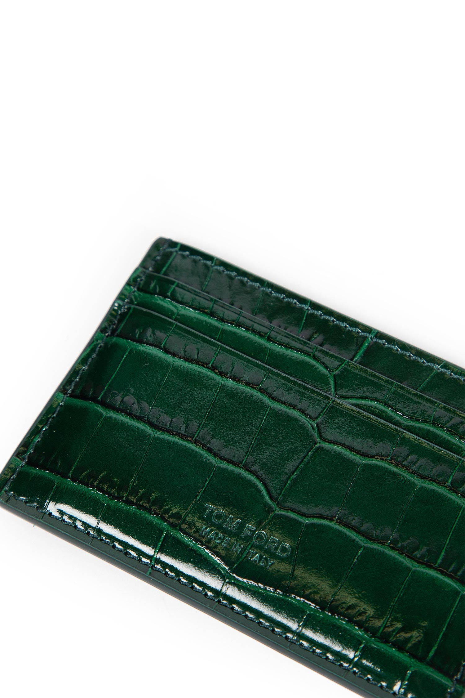 Shiny Stamped Croc Print Card Holder - 3