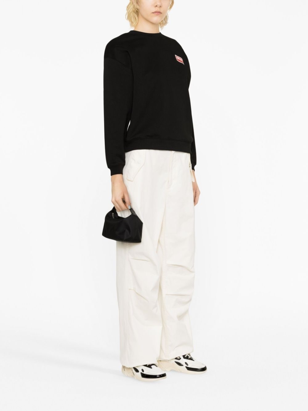 logo-embroidered cotton sweatshirt - 4