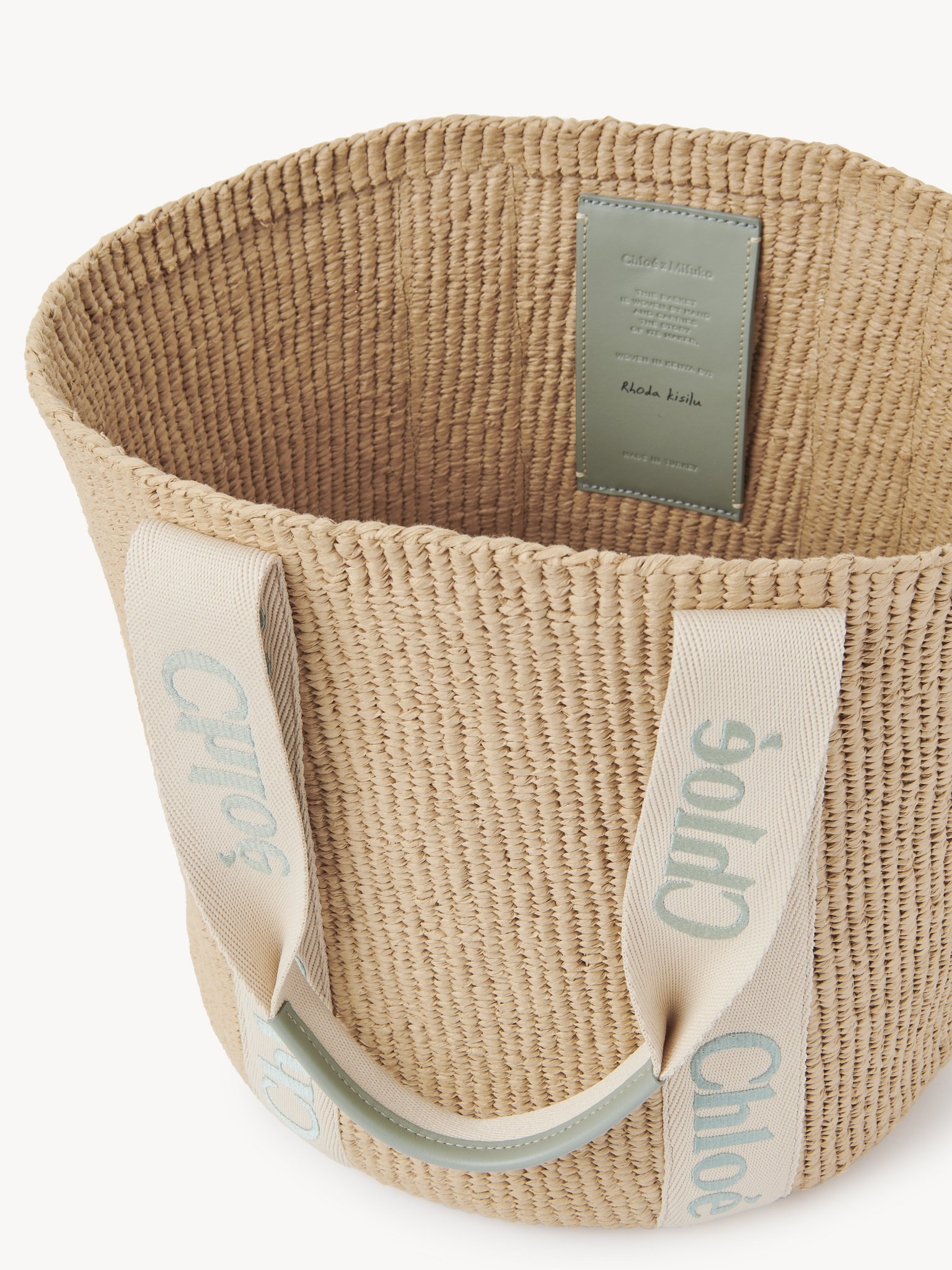 LARGE WOODY BASKET IN NATURAL FIBERS - 6