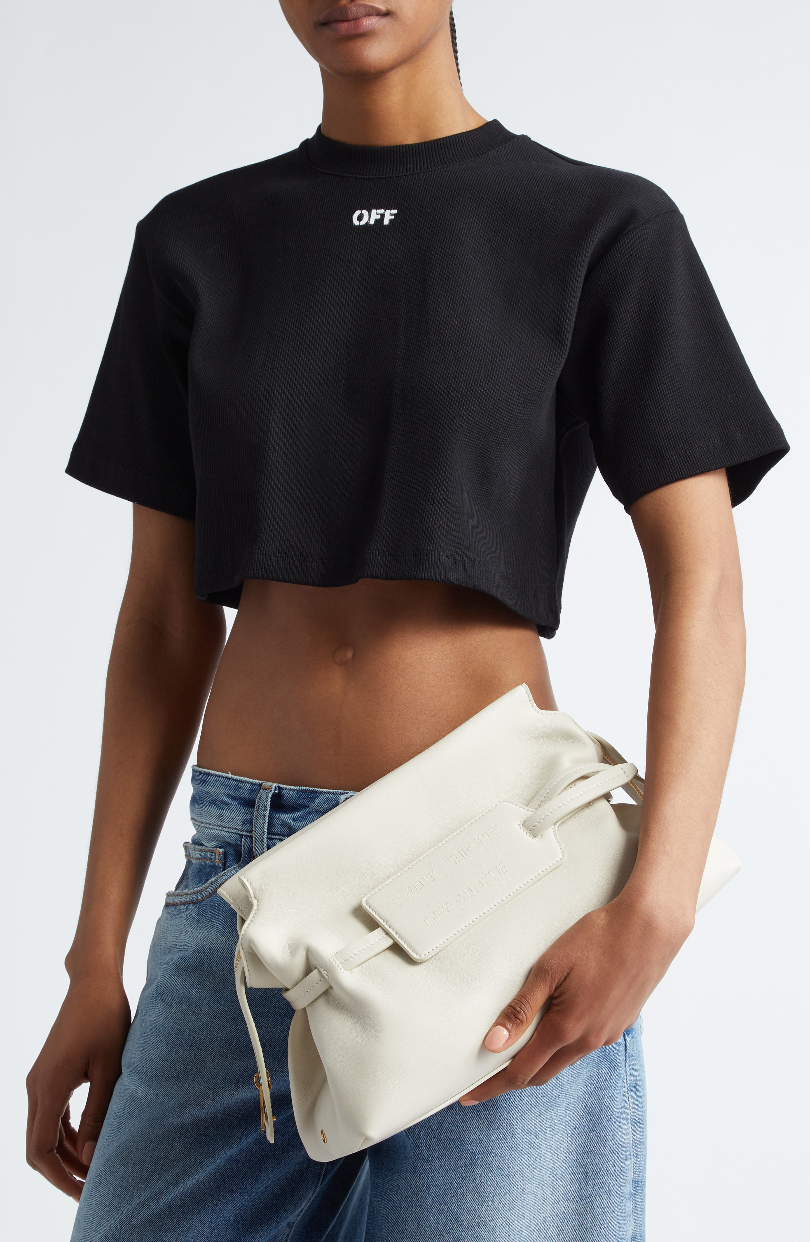 Zip Tie Leather Crossbody Bag - 4