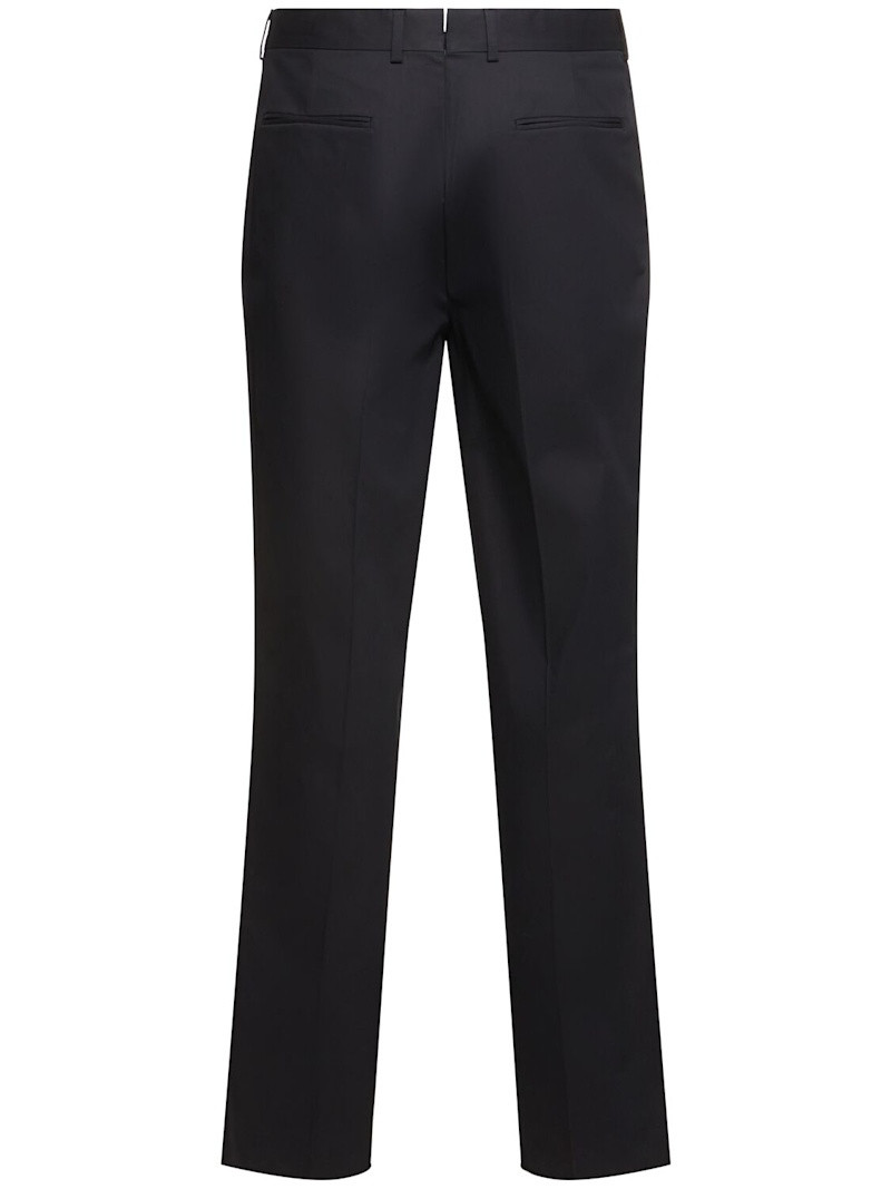 ZEGNA Single pleat premium cotton blend pants outlook