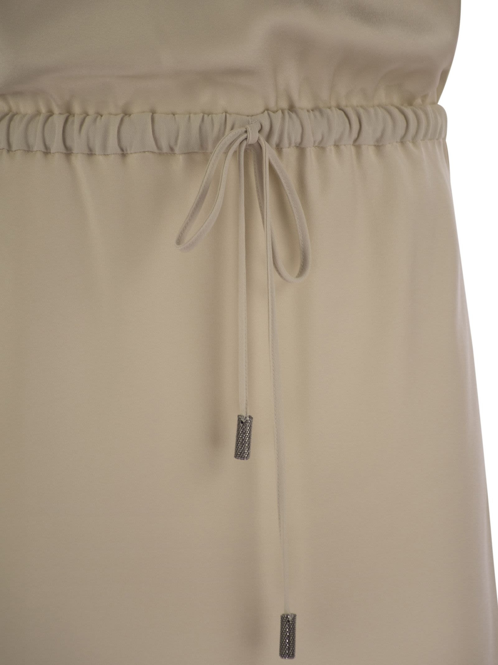 Brunello Cucinelli Women Fluid Satin Cady Twill Dress - 4