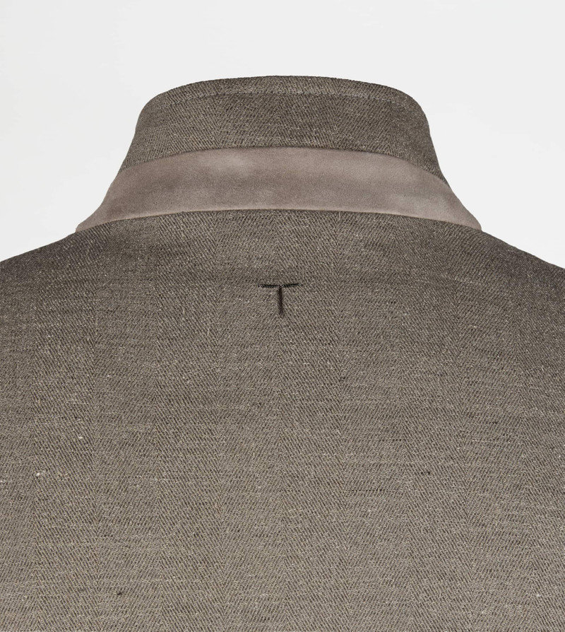 LINEN BLEND JACKET - BEIGE 3