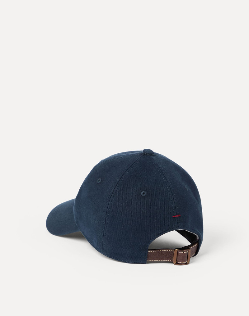 Brunello Cucinelli Garment-dyed twisted cotton gabardine baseball cap with embroidered logo outlook