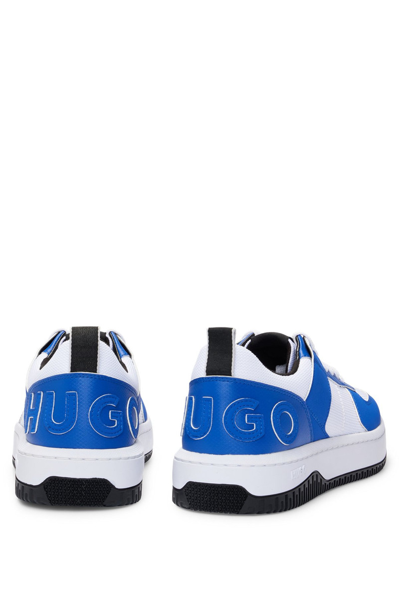 MIXED-MATERIAL LACE-UP TRAINERS WITH BRANDED BACKTAB 6