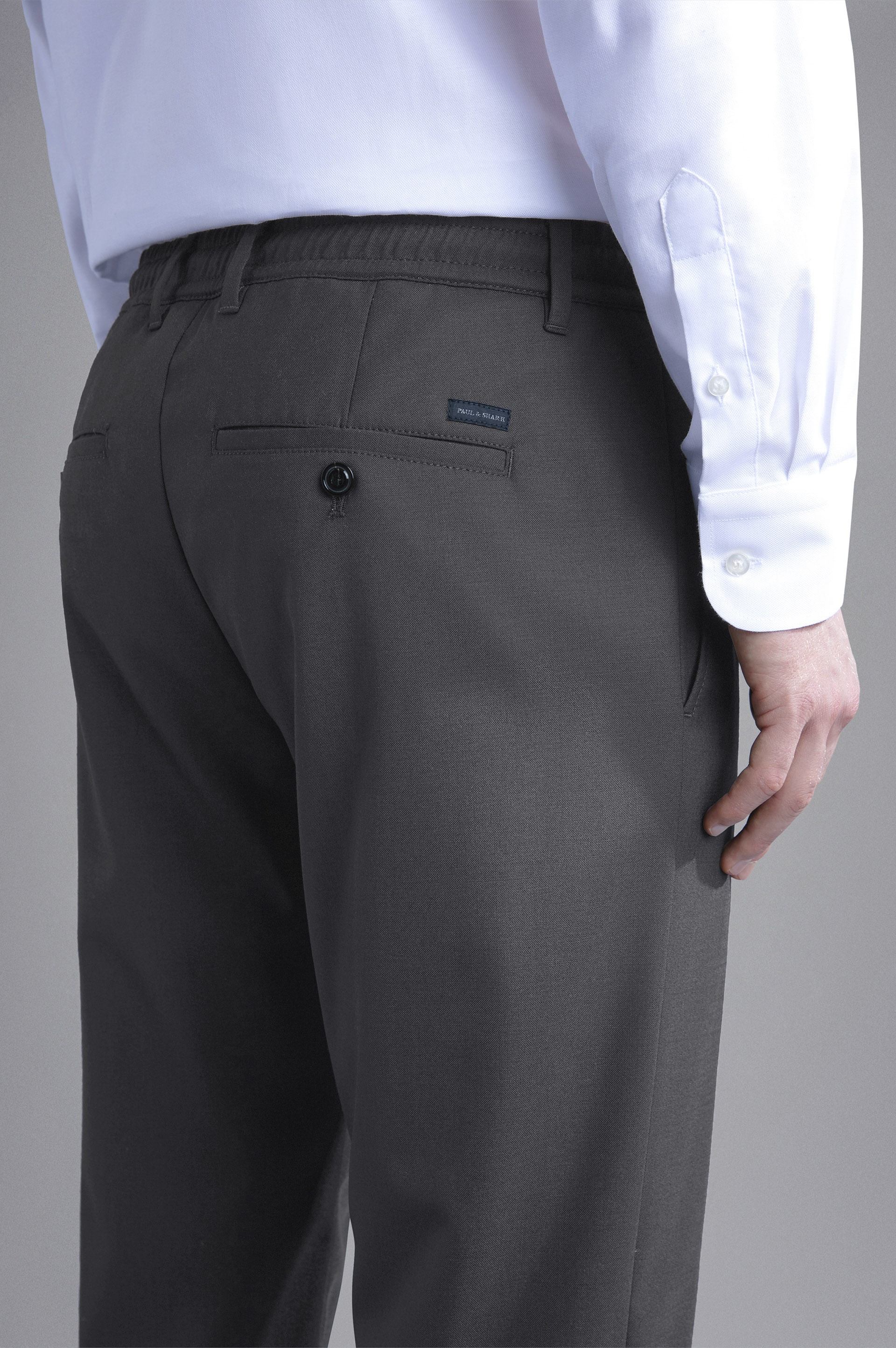 WOOL TECHNICAL FABRIC TROUSERS - 4